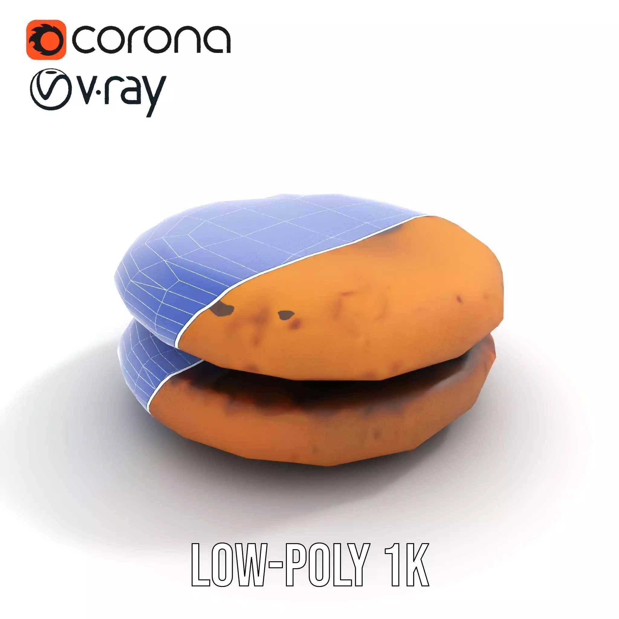 Chocolate Chip Cookie model pack Low-poly 3D model_28