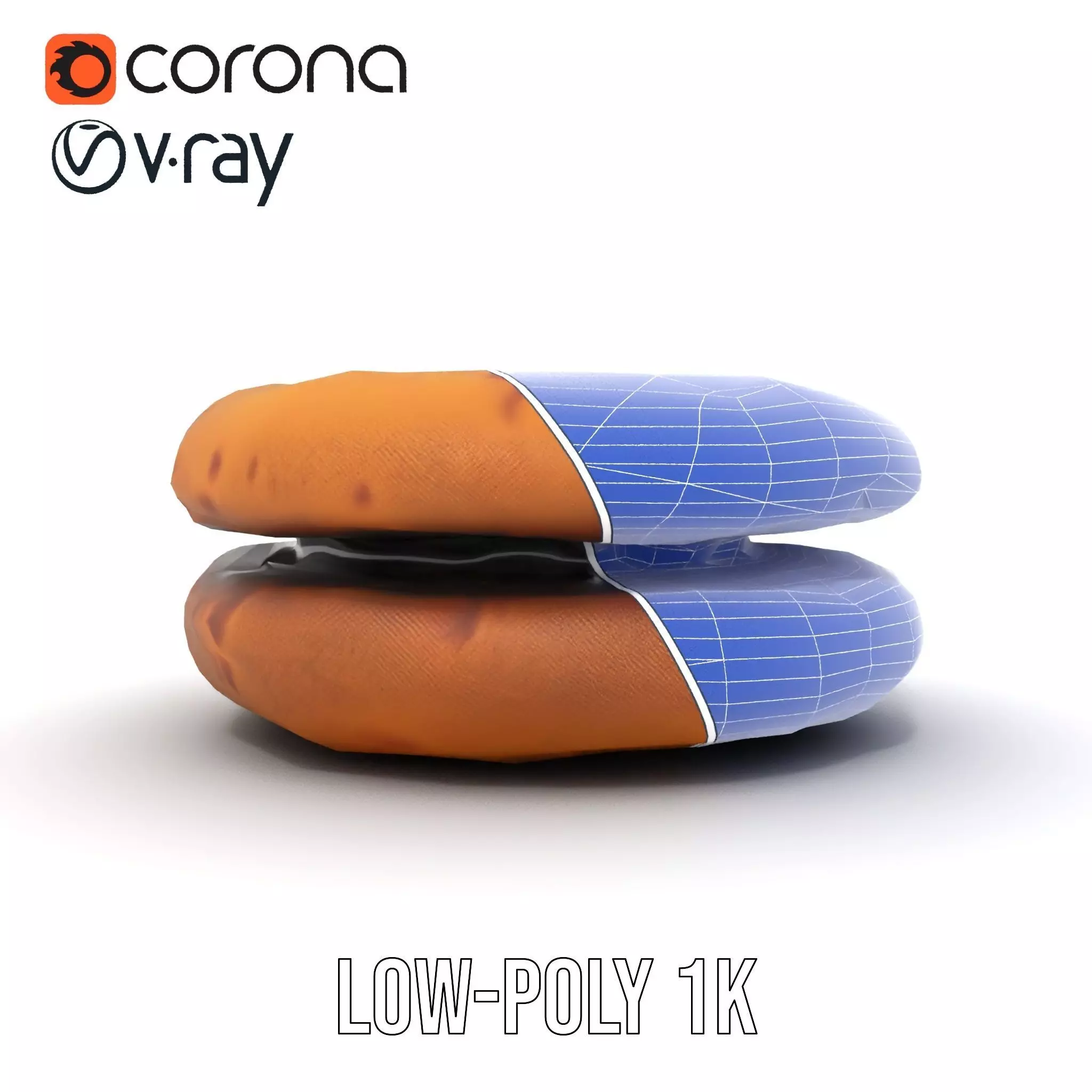 Chocolate Chip Cookie model pack Low-poly 3D model_31