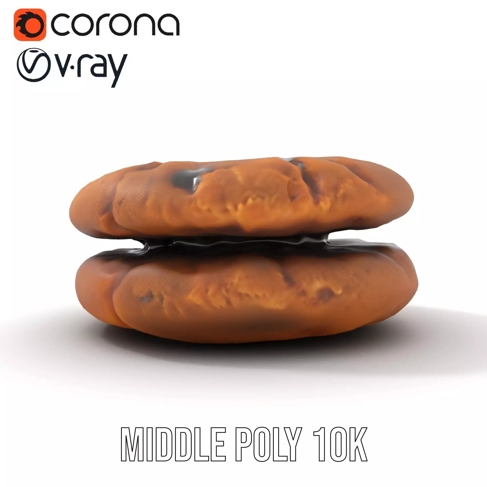 Chocolate Chip Cookie model pack Low-poly 3D model_19