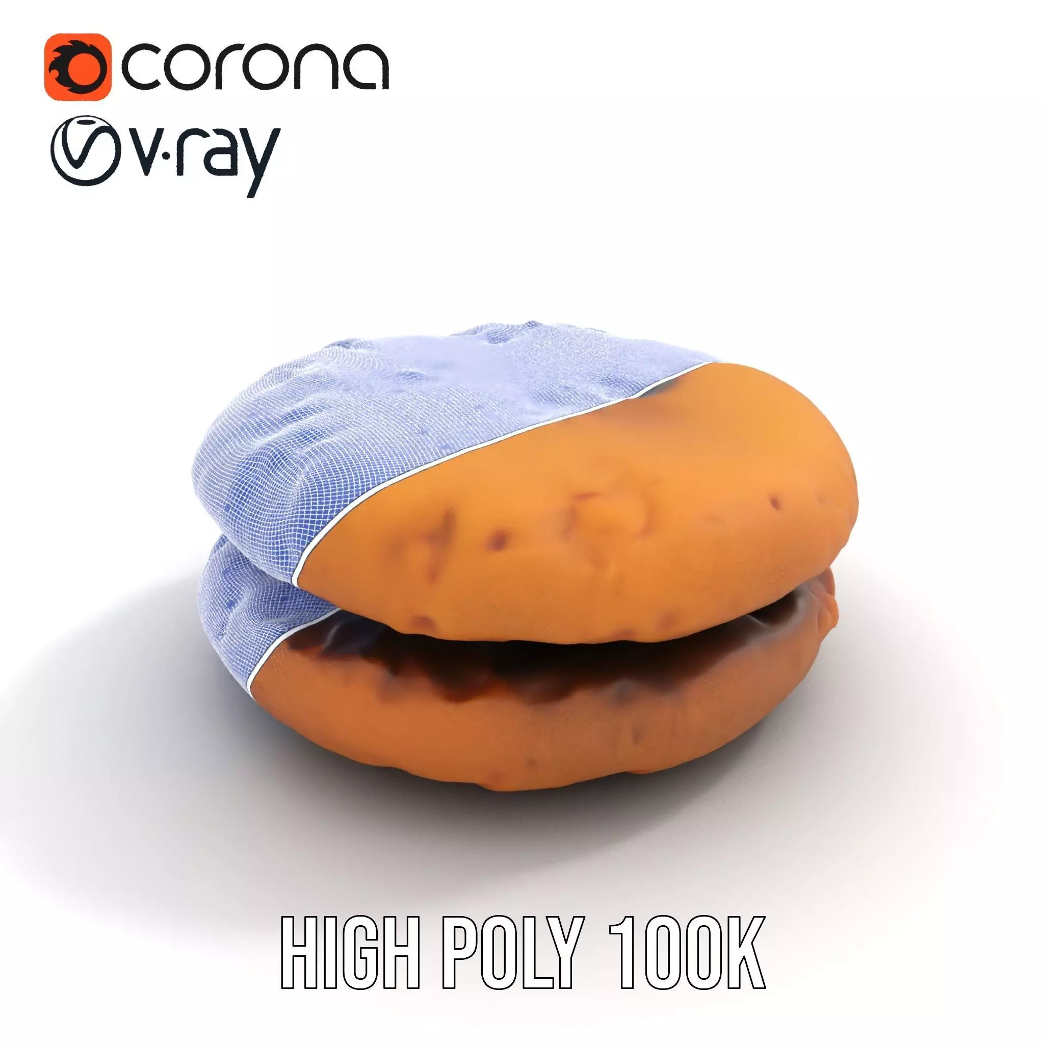 Chocolate Chip Cookie model pack Low-poly 3D model_34