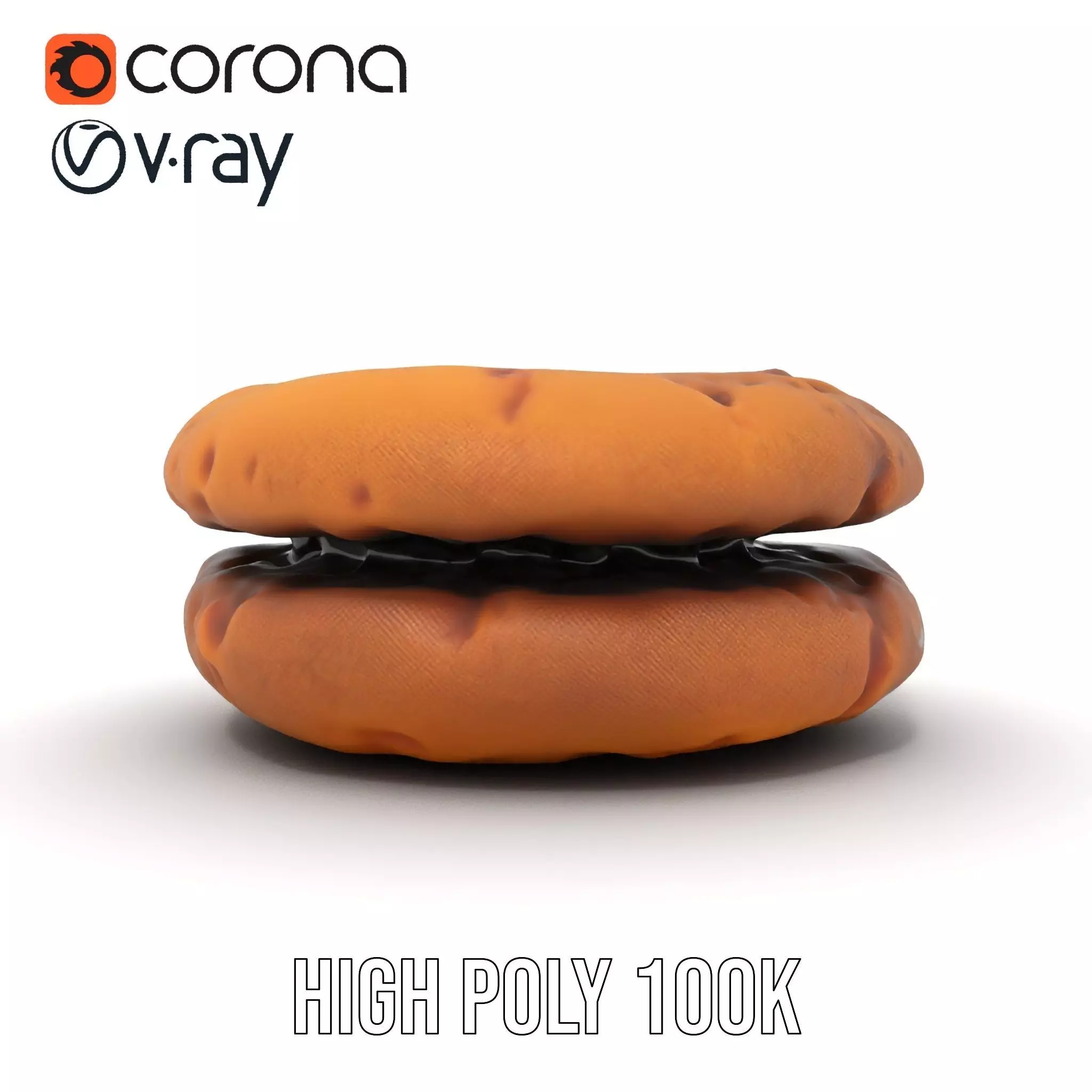 Chocolate Chip Cookie model pack Low-poly 3D model_24