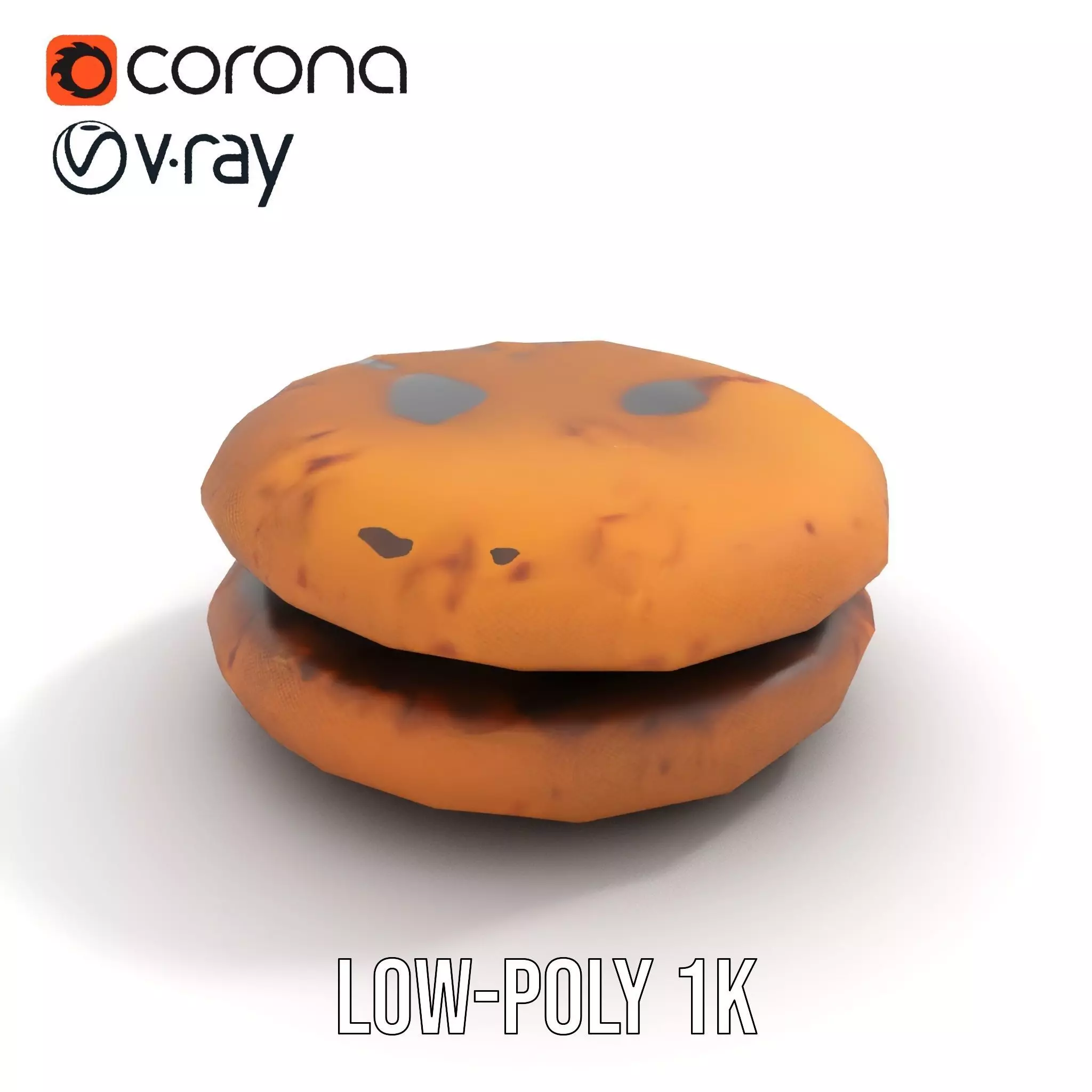 Chocolate Chip Cookie model pack Low-poly 3D model_8