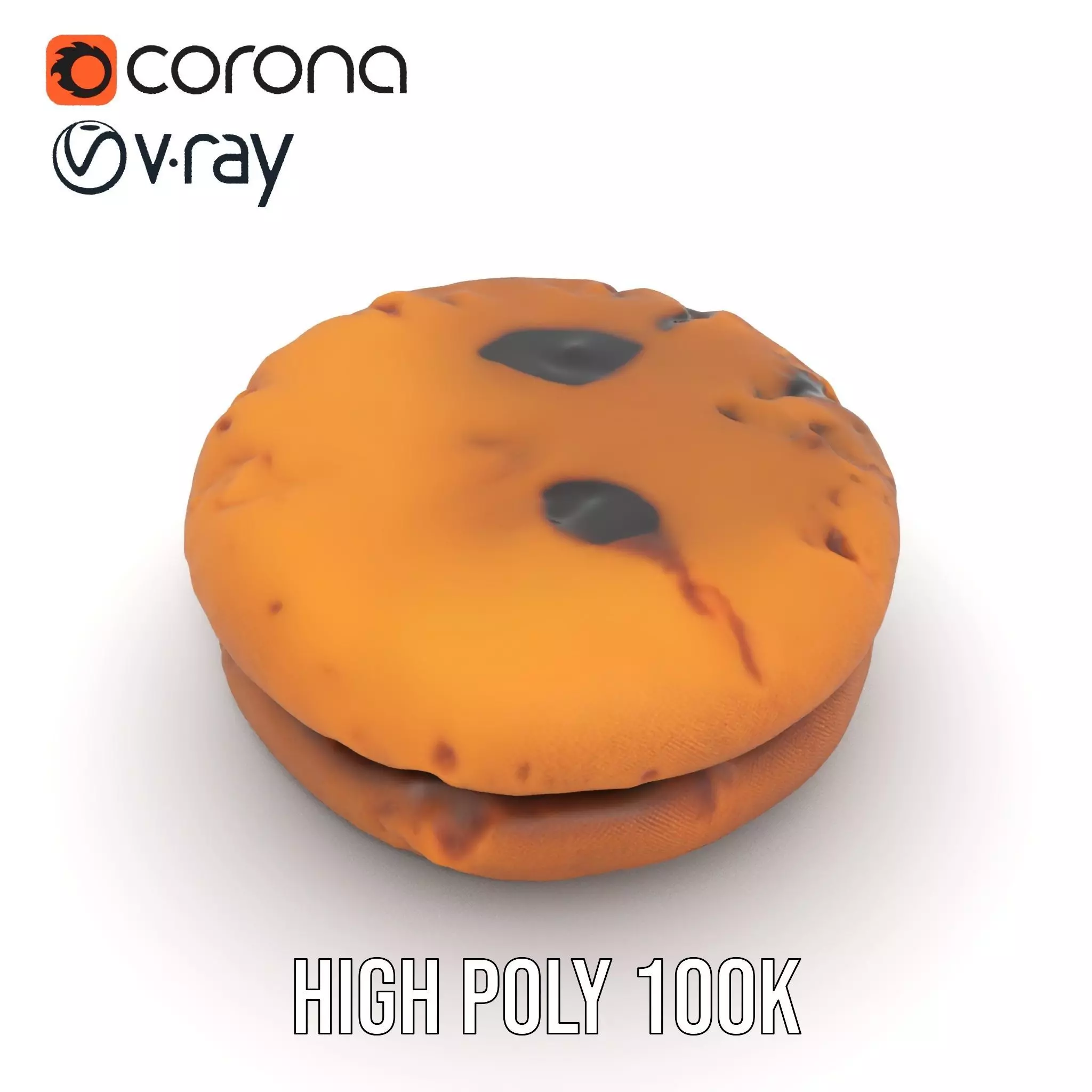 Chocolate Chip Cookie model pack Low-poly 3D model_18