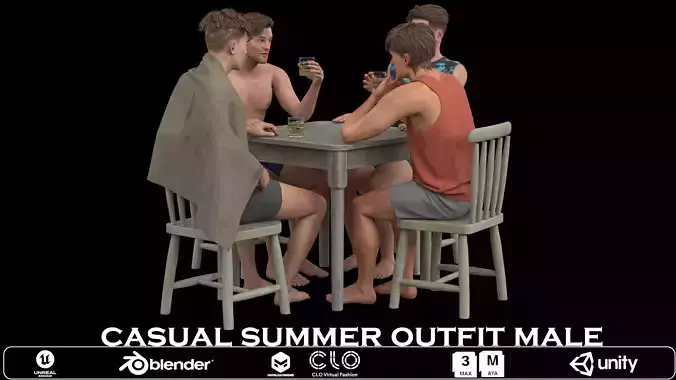 Casual Summer Outfit Male Models
