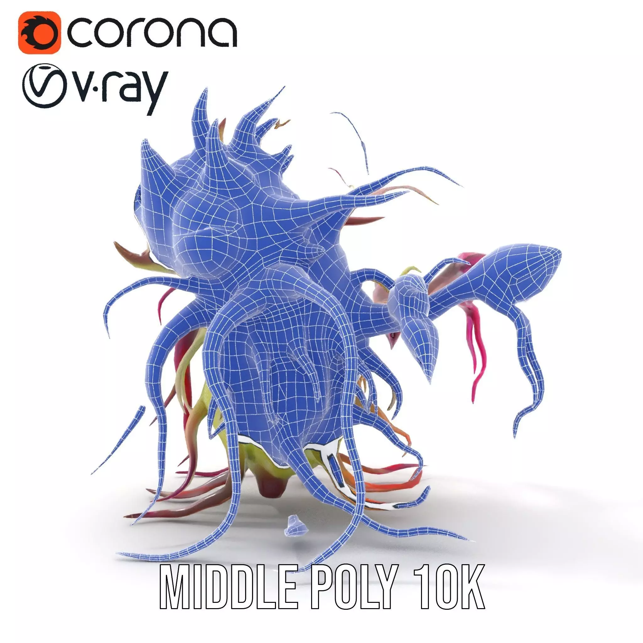 Alien Flora Burst model pack Low-poly 3D model_17