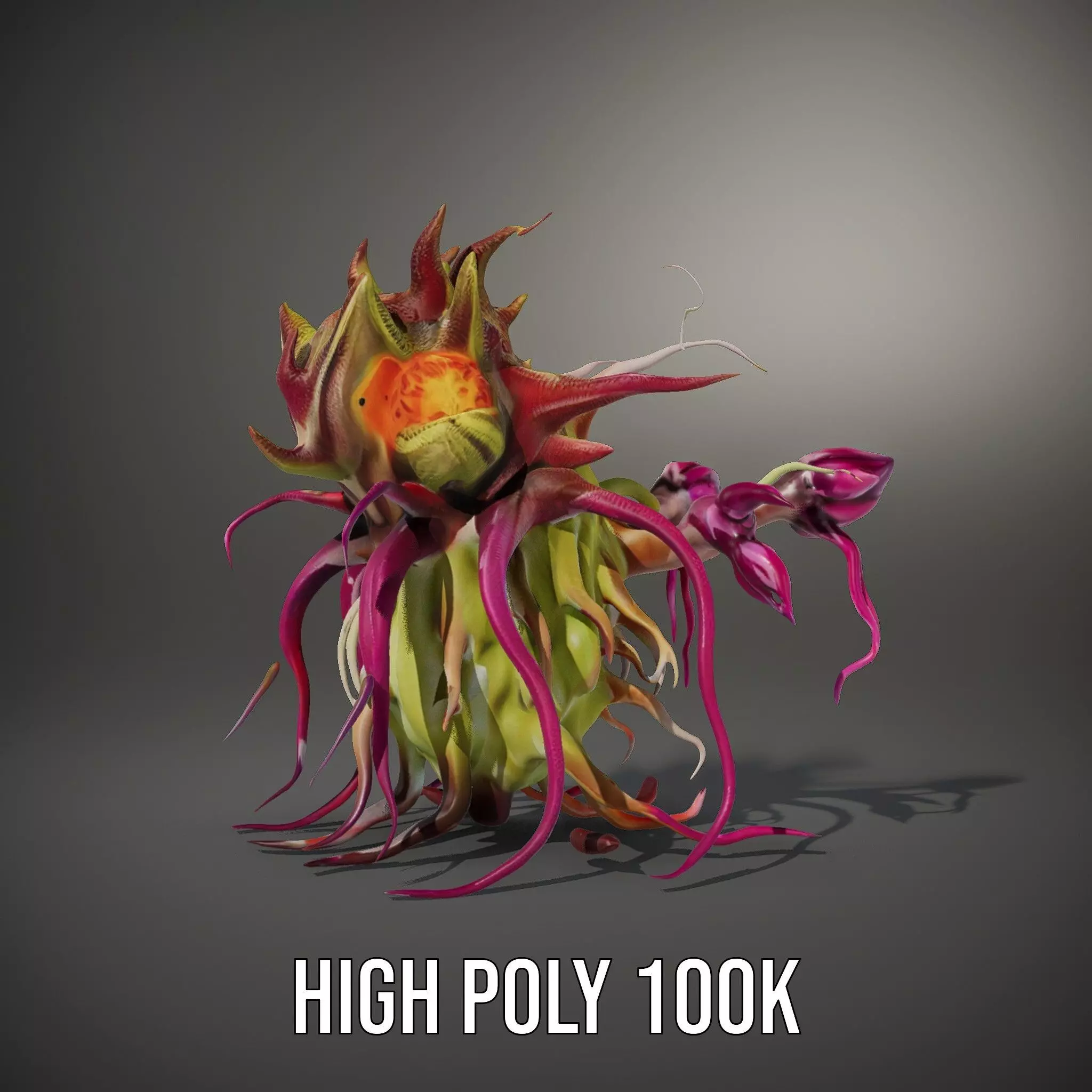 Alien Flora Burst model pack Low-poly 3D model_11
