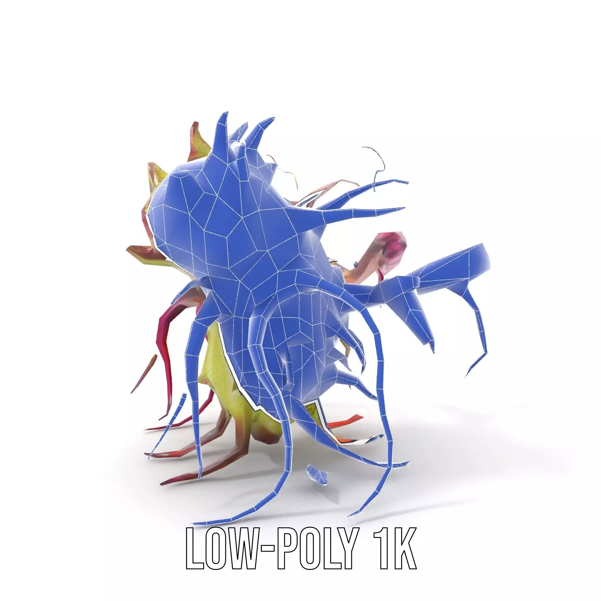 Alien Flora Burst model pack Low-poly 3D model_8