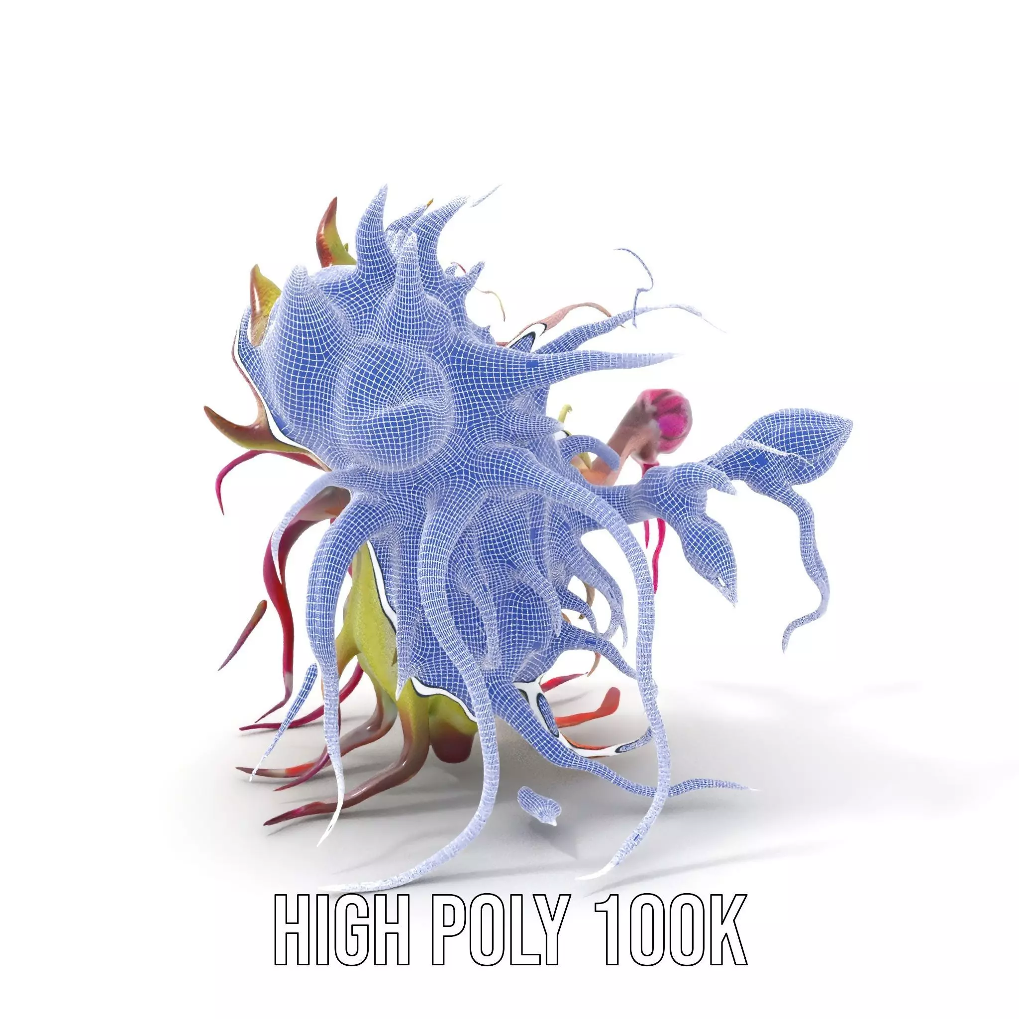 Alien Flora Burst model pack Low-poly 3D model_5