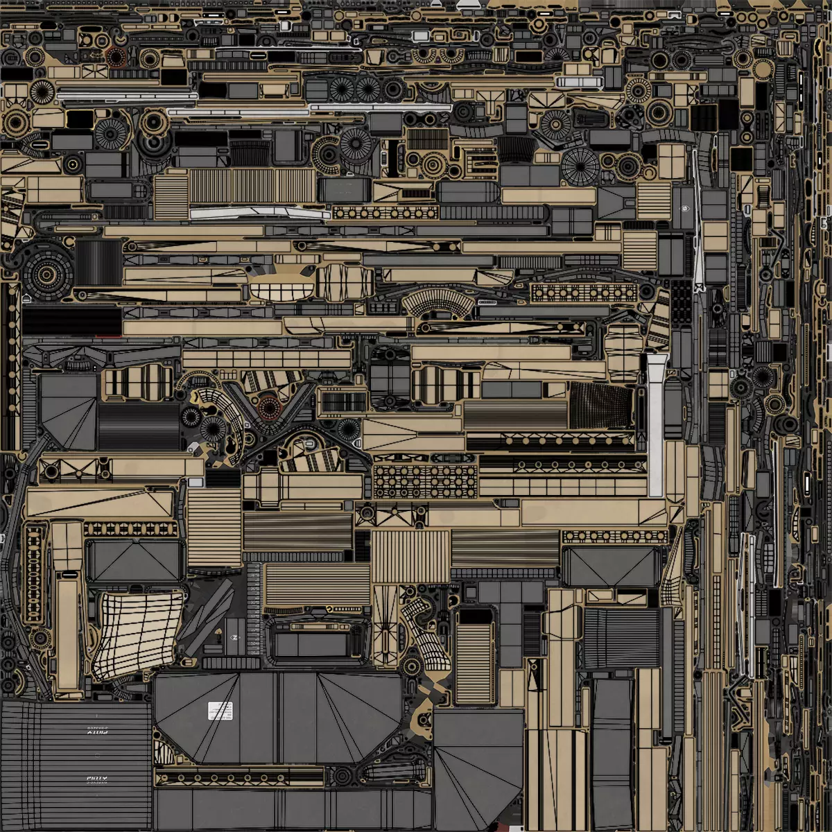 Machine Gun Sandal and Black Ammo Box All PBR Textures Low-poly 3D model_40