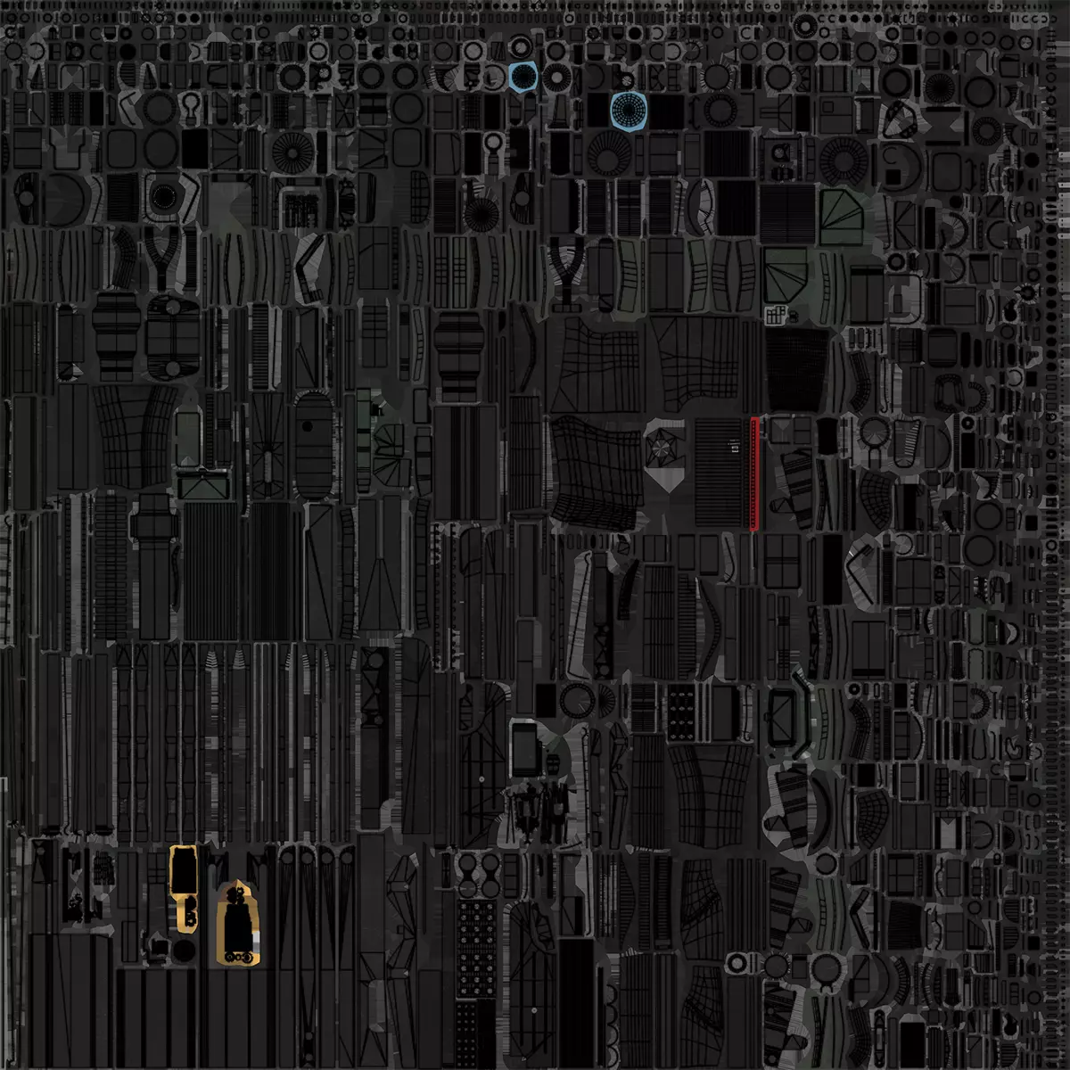 Machine Gun Sandal and Black Ammo Box All PBR Textures Low-poly 3D model_78