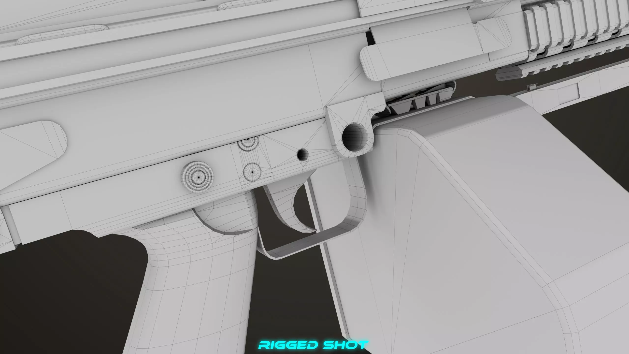 Machine Gun Sandal and Black Ammo Box All PBR Textures Low-poly 3D model_38