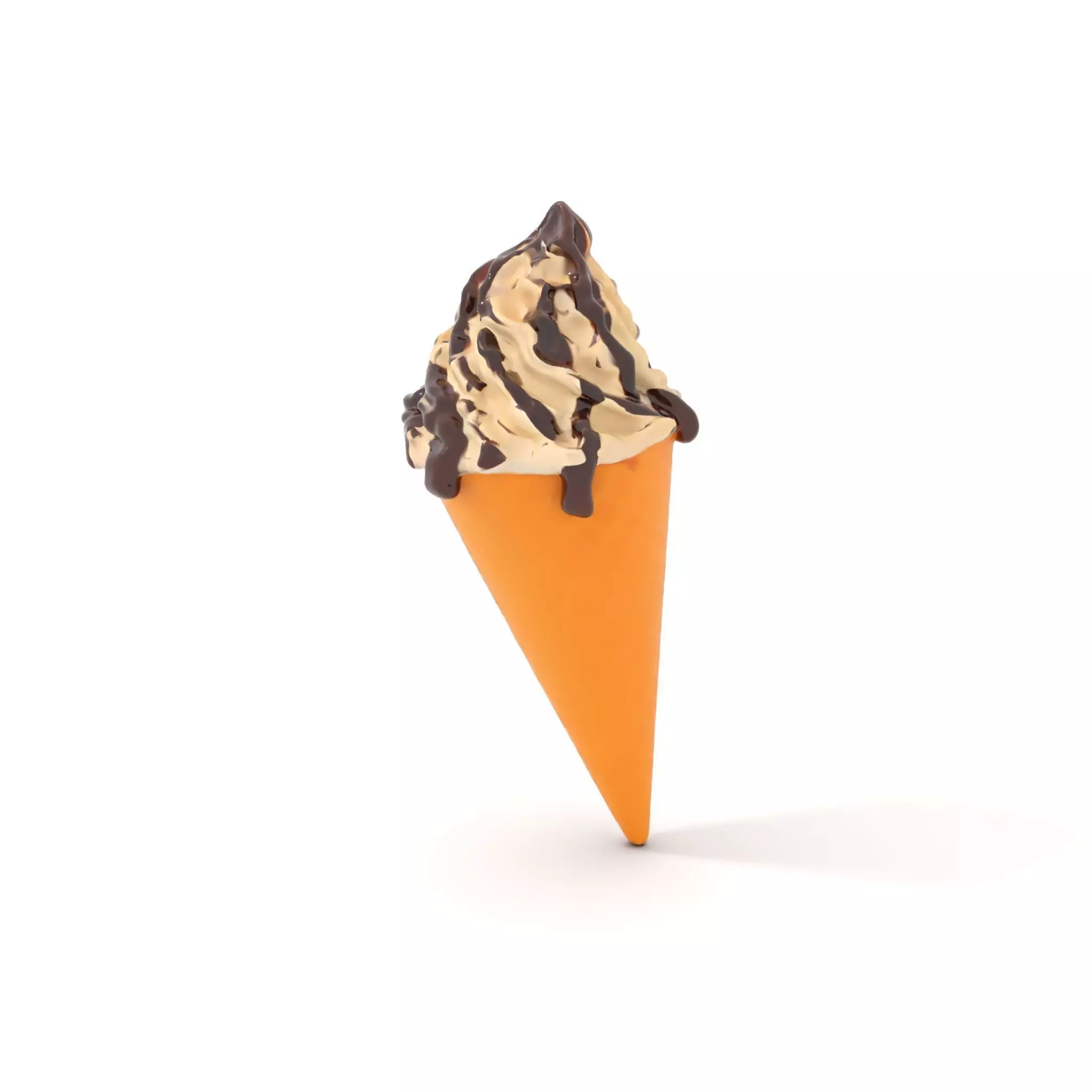 Chocolate Drizzle Ice Cream Cone model pack Low-poly 3D model_0