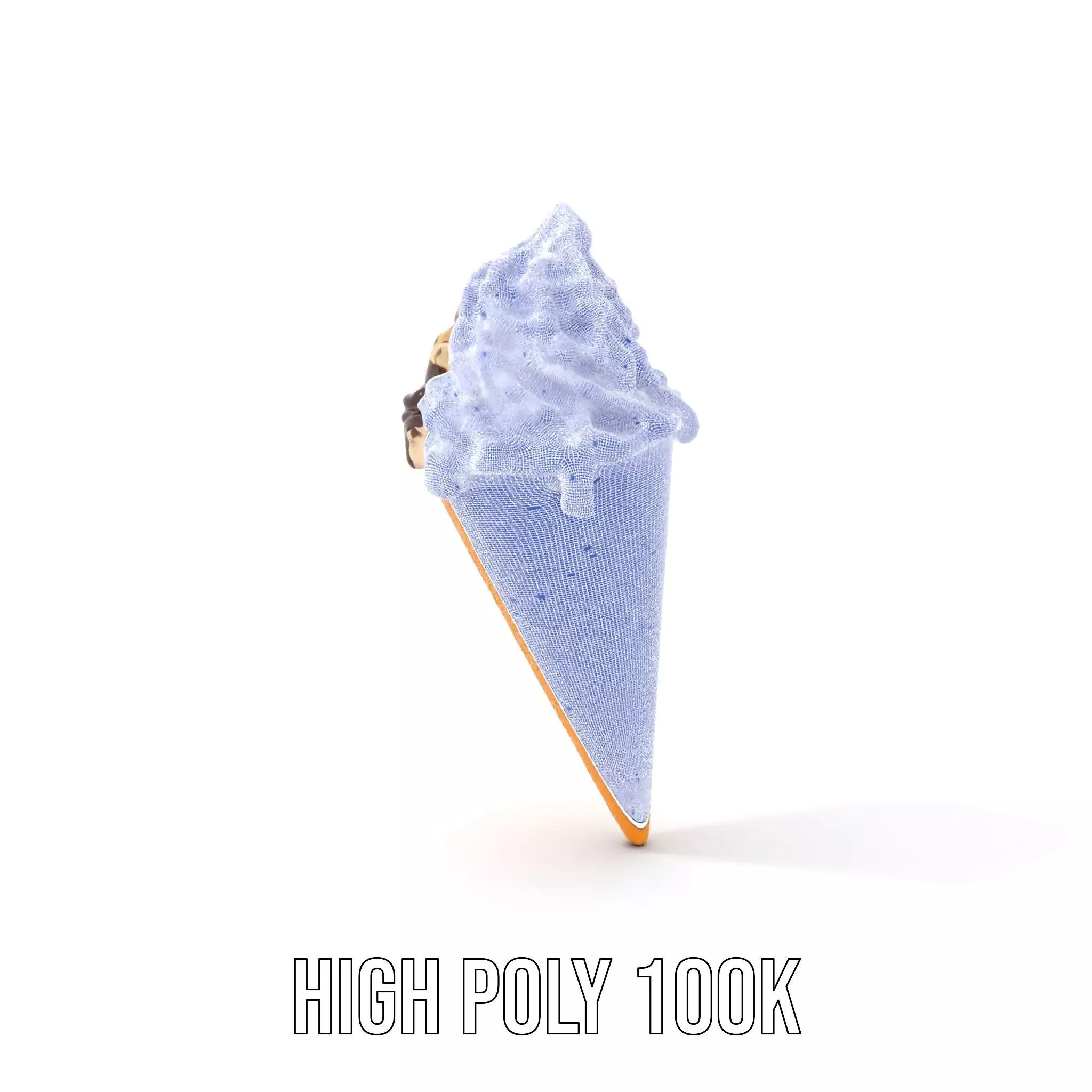 Chocolate Drizzle Ice Cream Cone model pack Low-poly 3D model_5