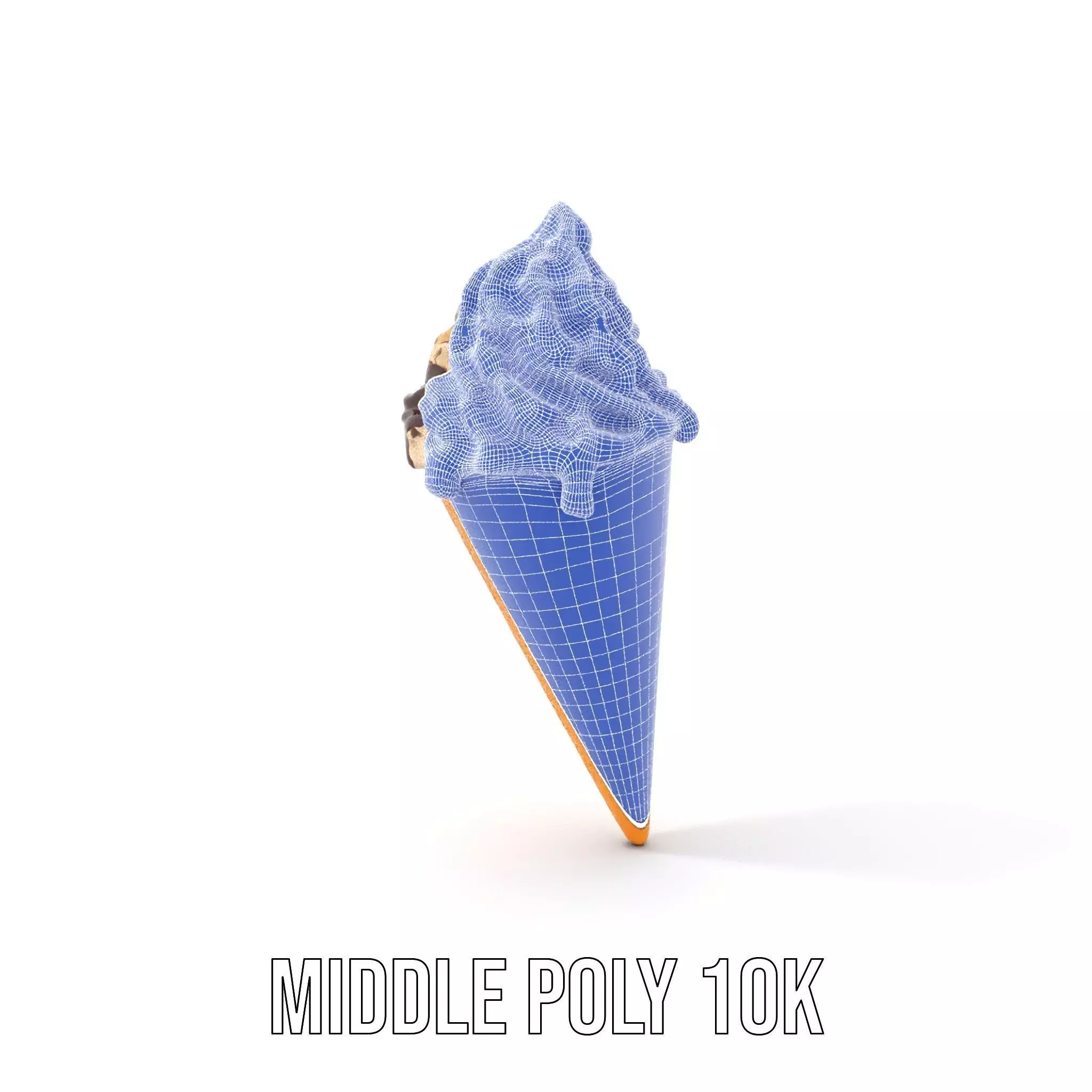 Chocolate Drizzle Ice Cream Cone model pack Low-poly 3D model_28