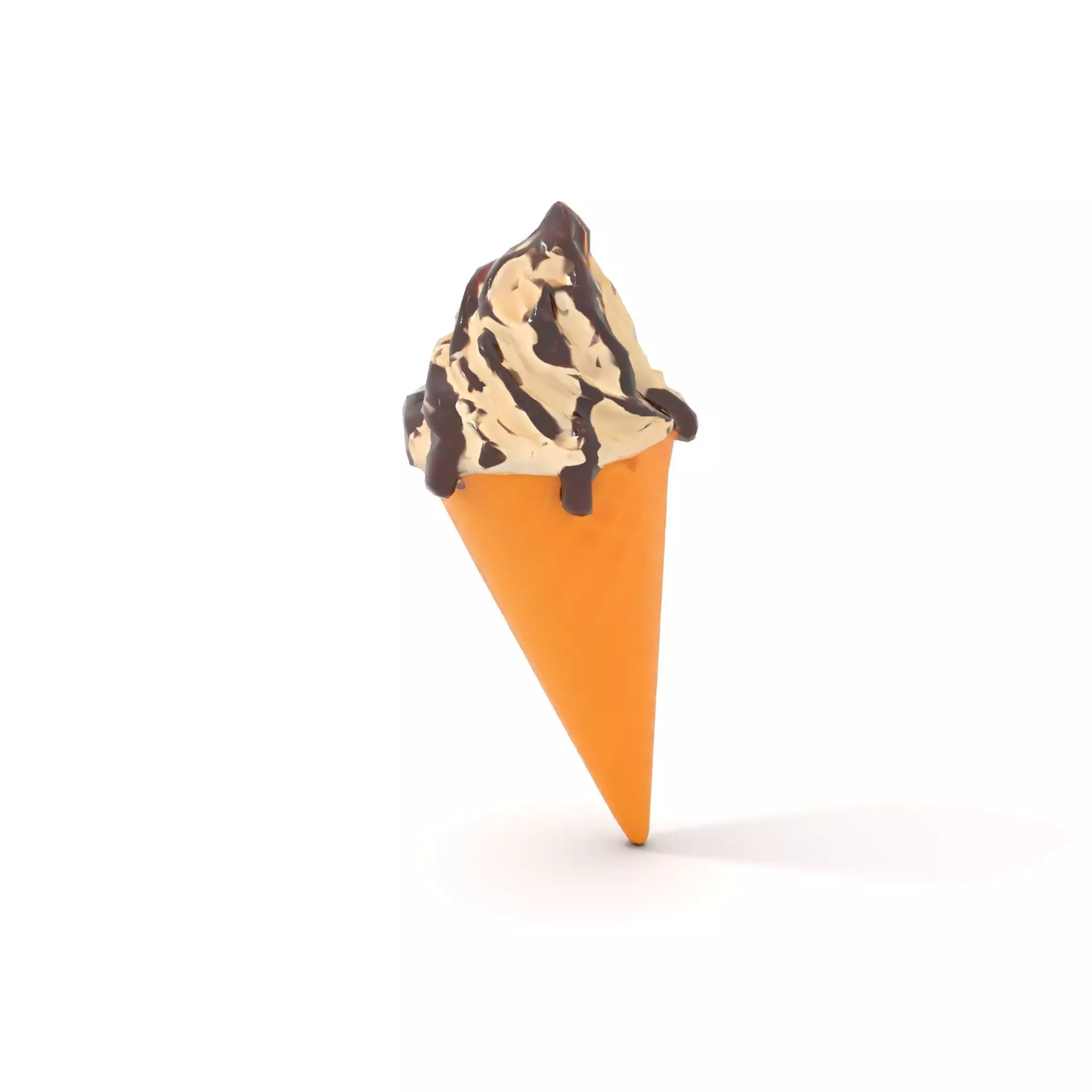 Chocolate Drizzle Ice Cream Cone model pack Low-poly 3D model_10