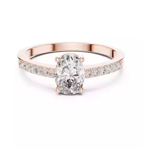 Oval Cut Pave Diamond Engagement Wedding Ring 3DM STL Video