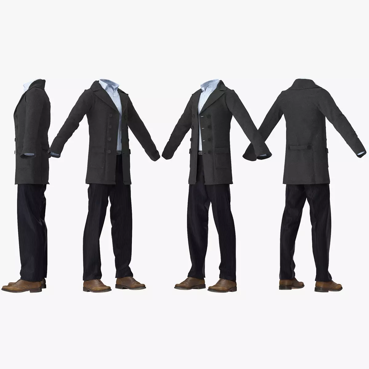 Male Casual Clothes 3D model_0