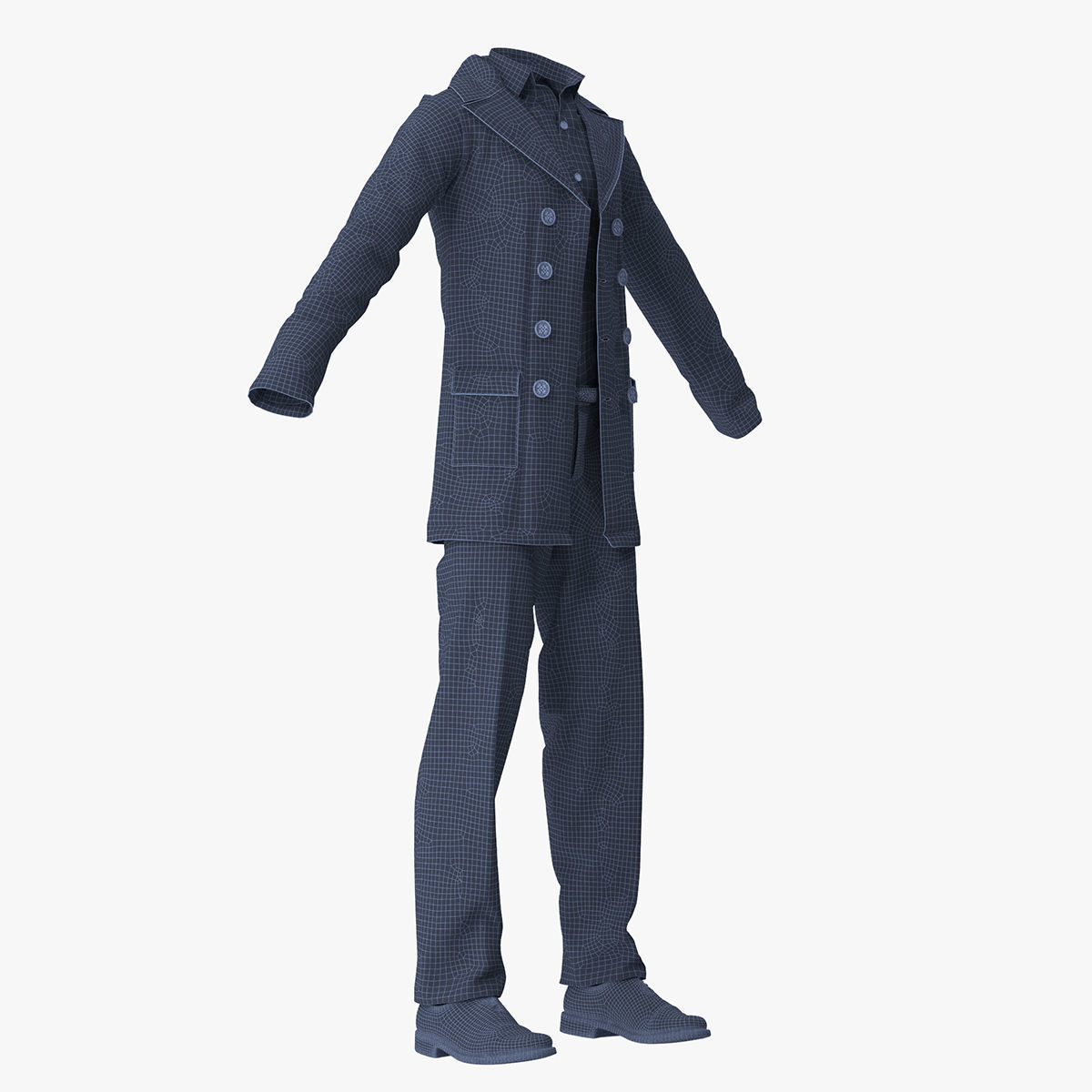 Male Casual Clothes 3D model_14