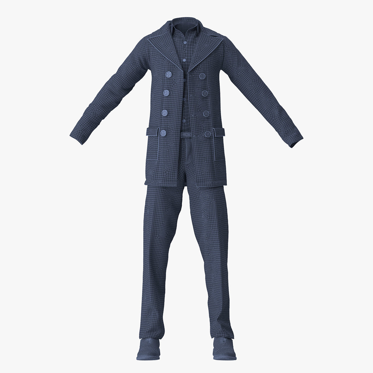 Male Casual Clothes 3D model_13