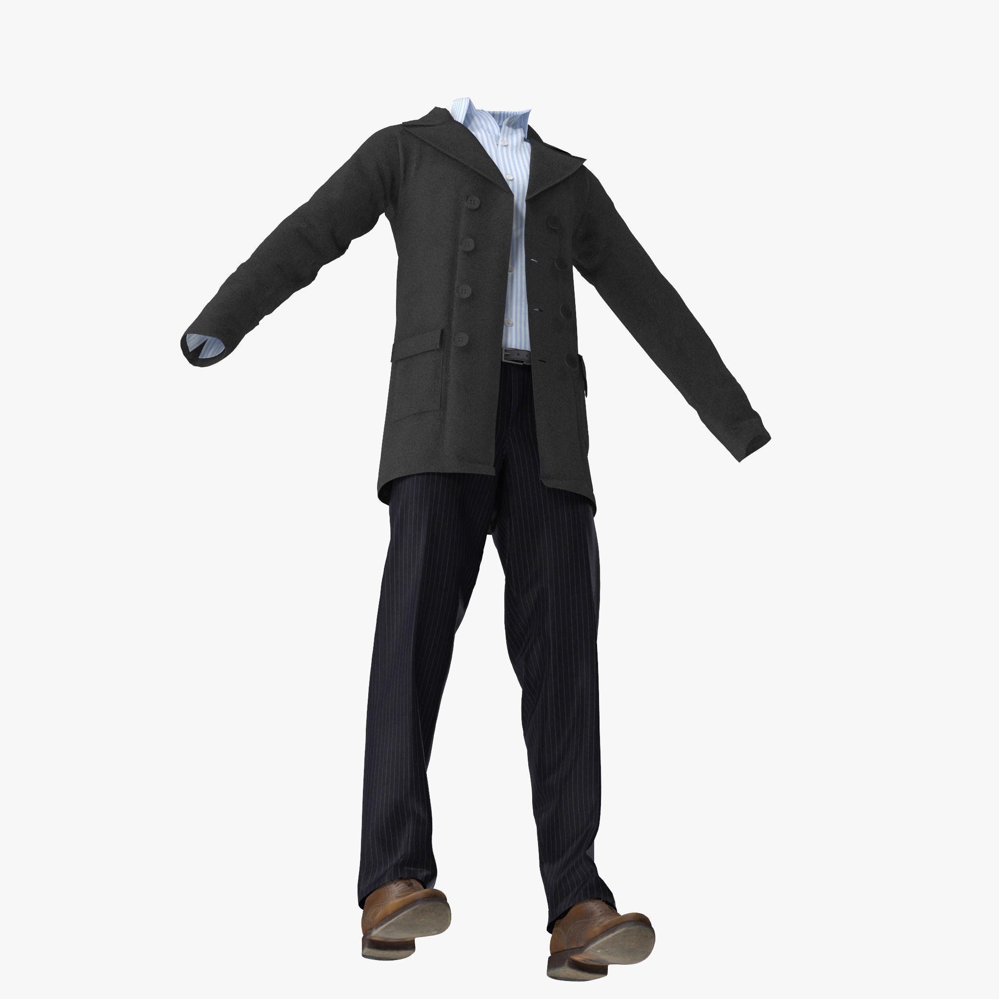 Male Casual Clothes 3D model_2