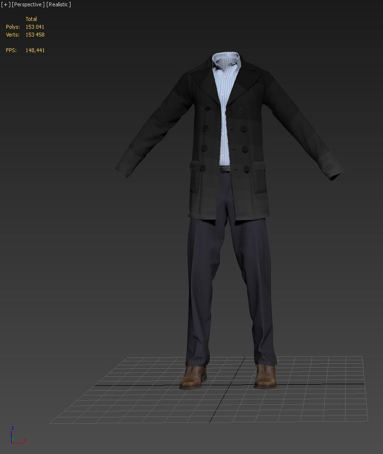 Male Casual Clothes 3D model_17