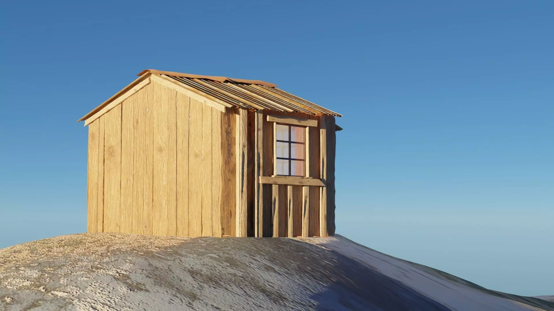 Old wooden cottage 3d model 3D model_7