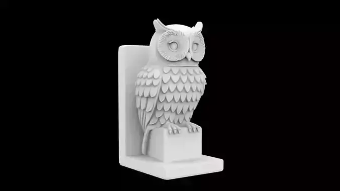 Literary Owl Bookend Wise Animal Book Support