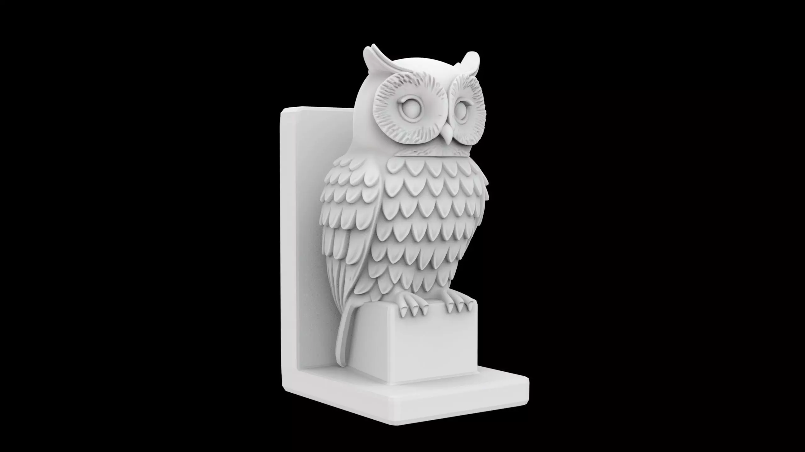 Literary Owl Bookend Wise Animal Book Support 3D print model_6