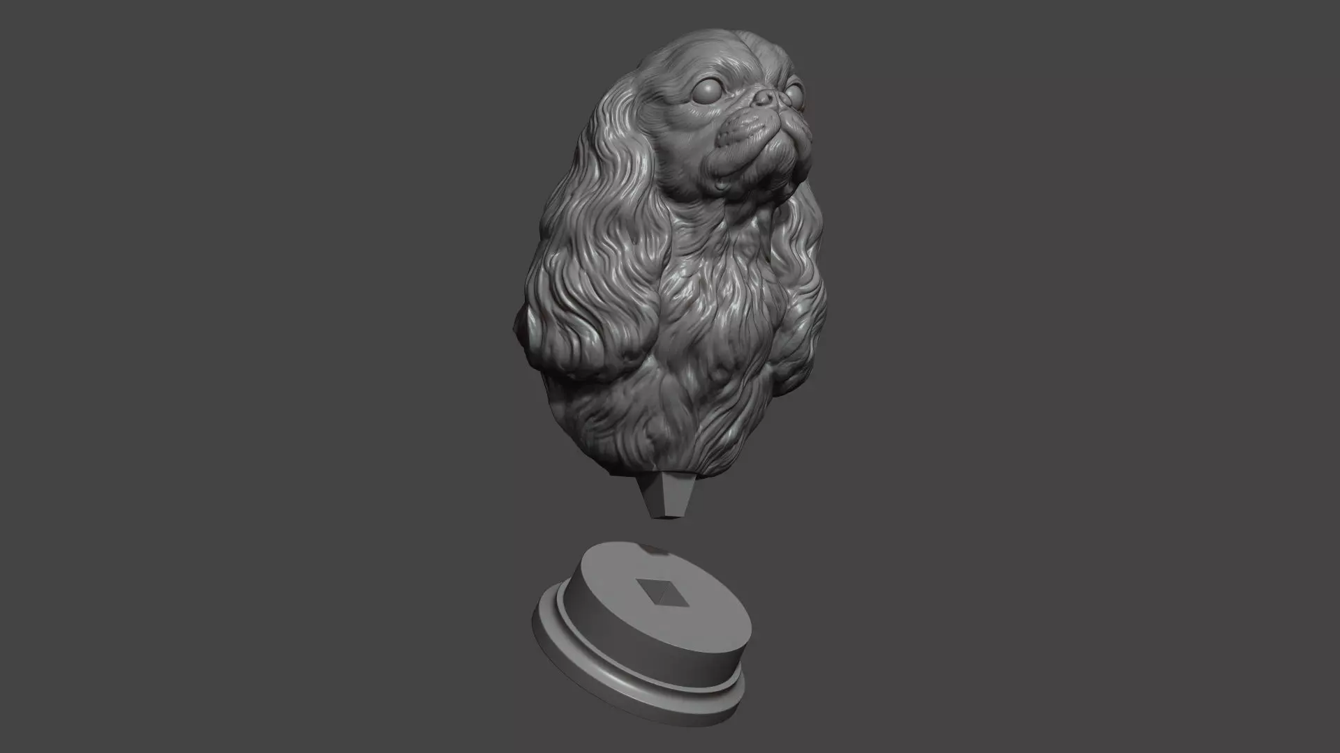 English Toy Spaniel bust 3D print model_18