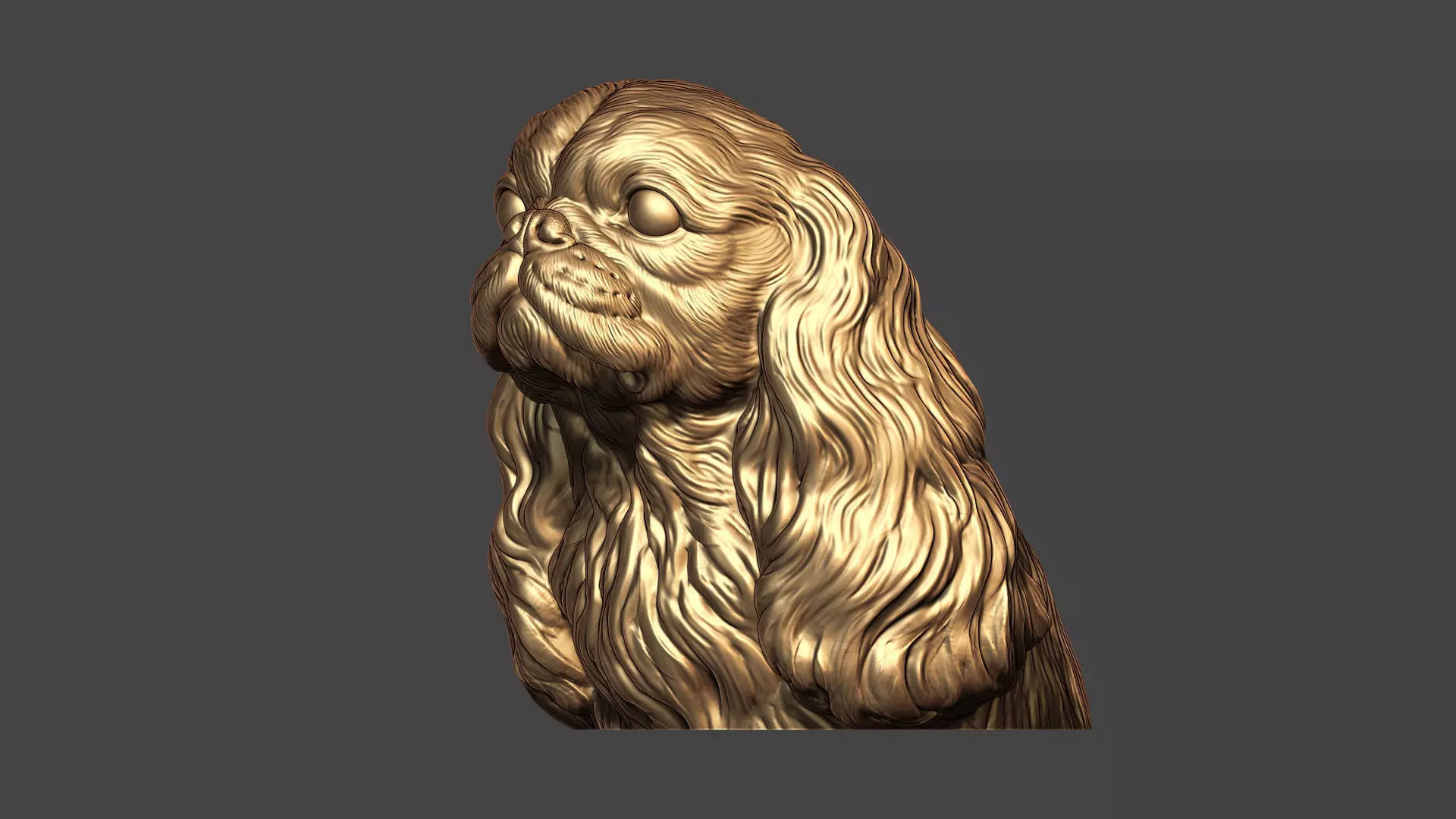 English Toy Spaniel bust 3D print model_8