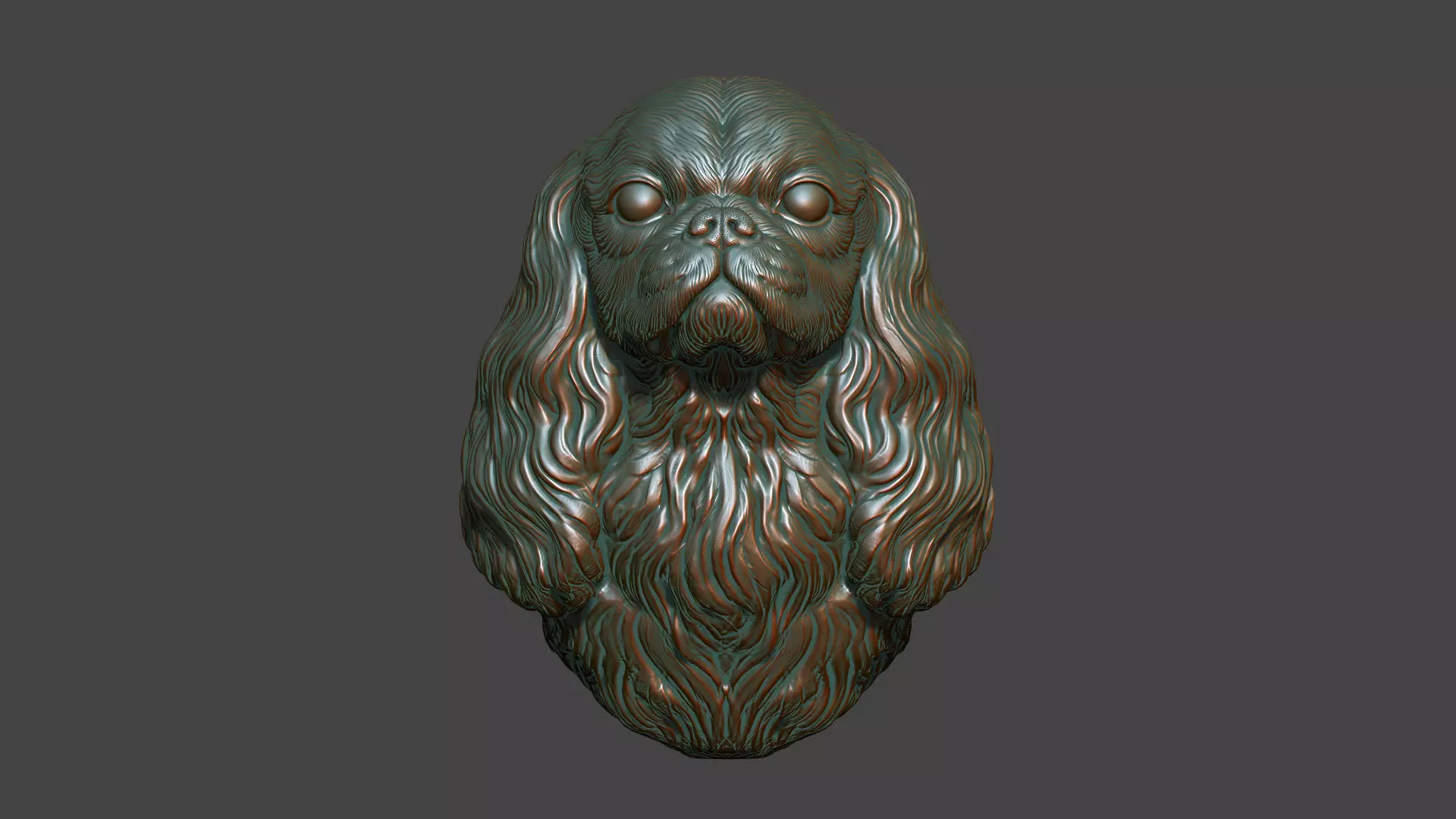 English Toy Spaniel bust 3D print model_15