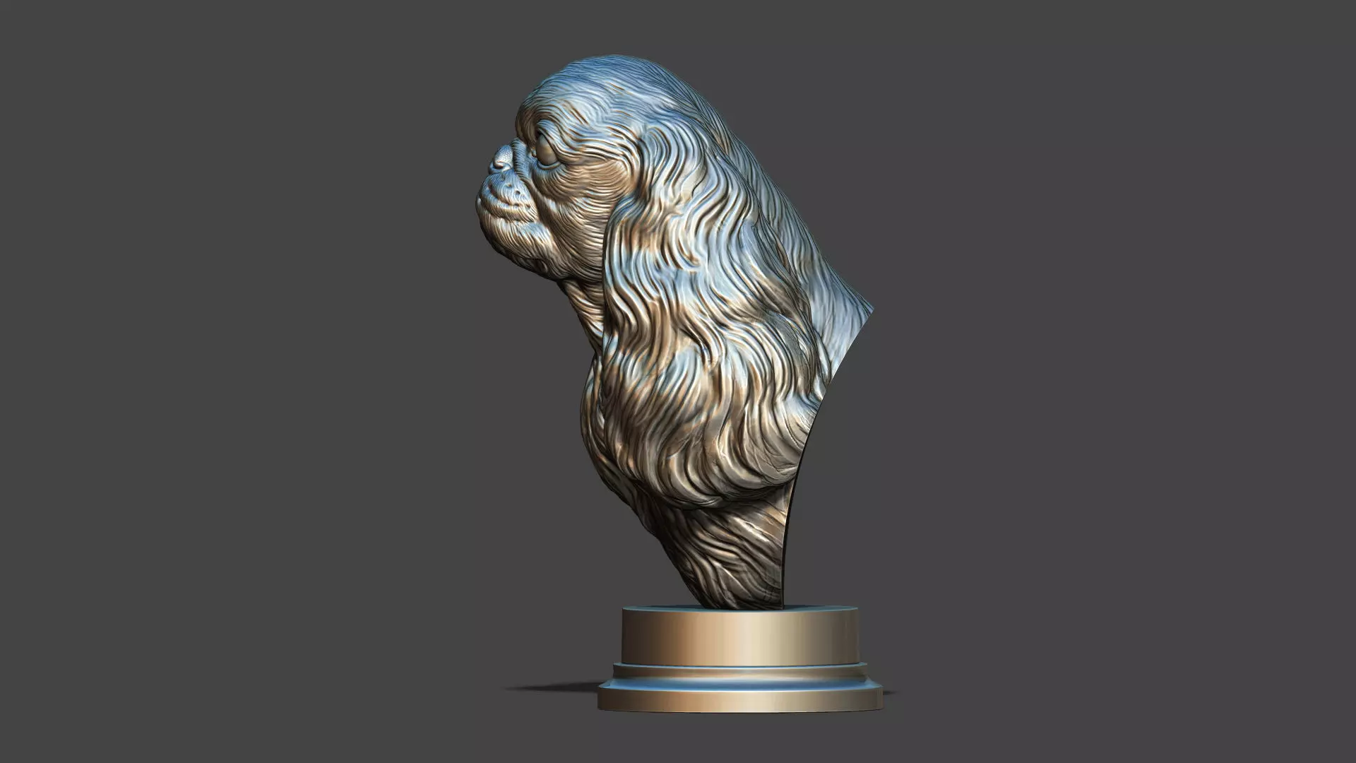 English Toy Spaniel bust 3D print model_25