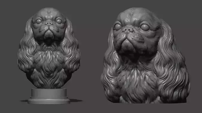 English Toy Spaniel bust