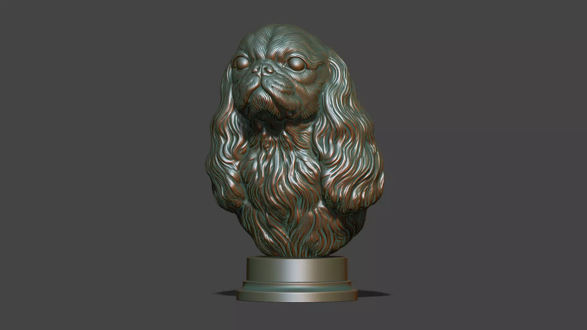 English Toy Spaniel bust 3D print model_22