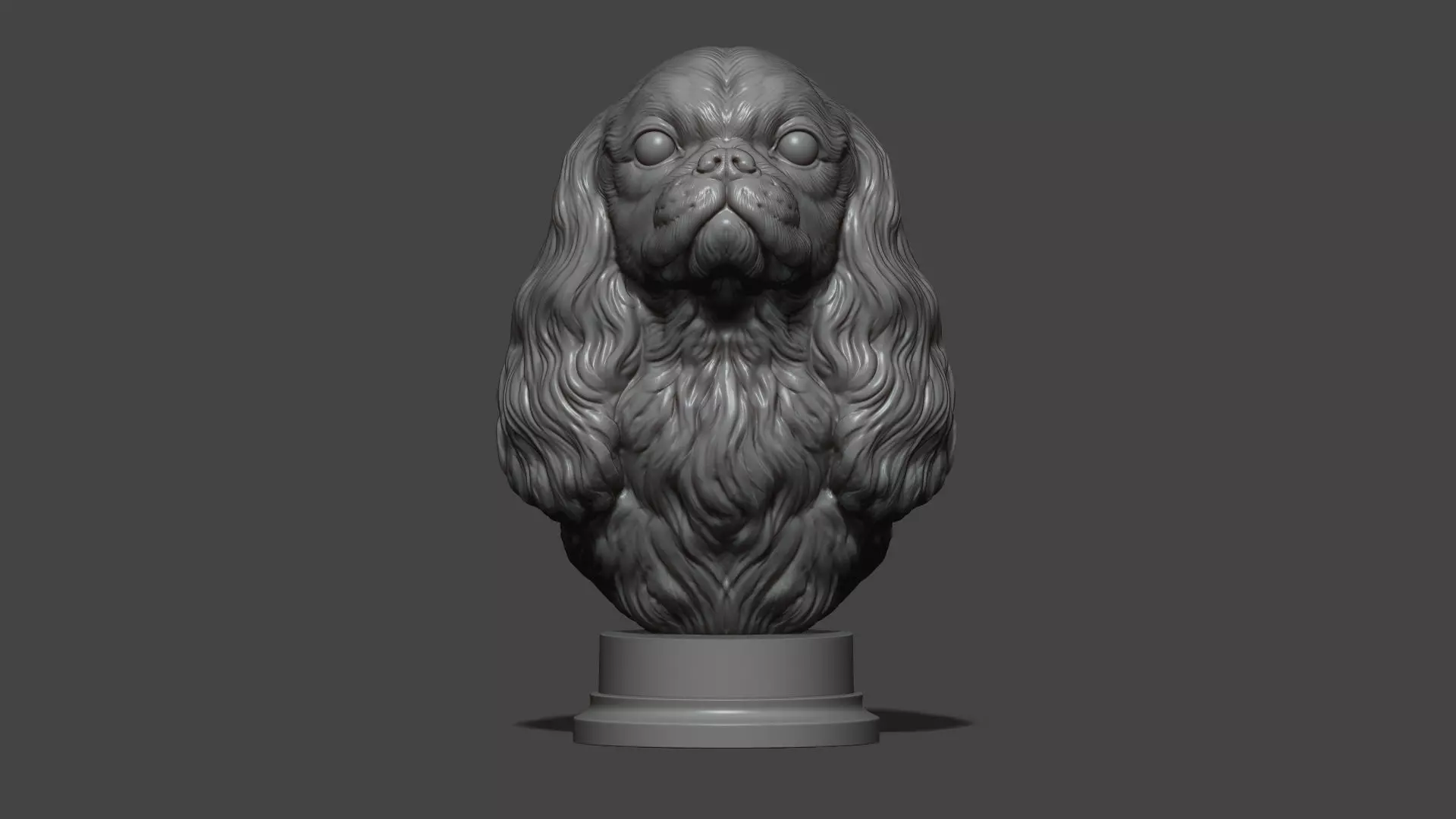 English Toy Spaniel bust 3D print model_21