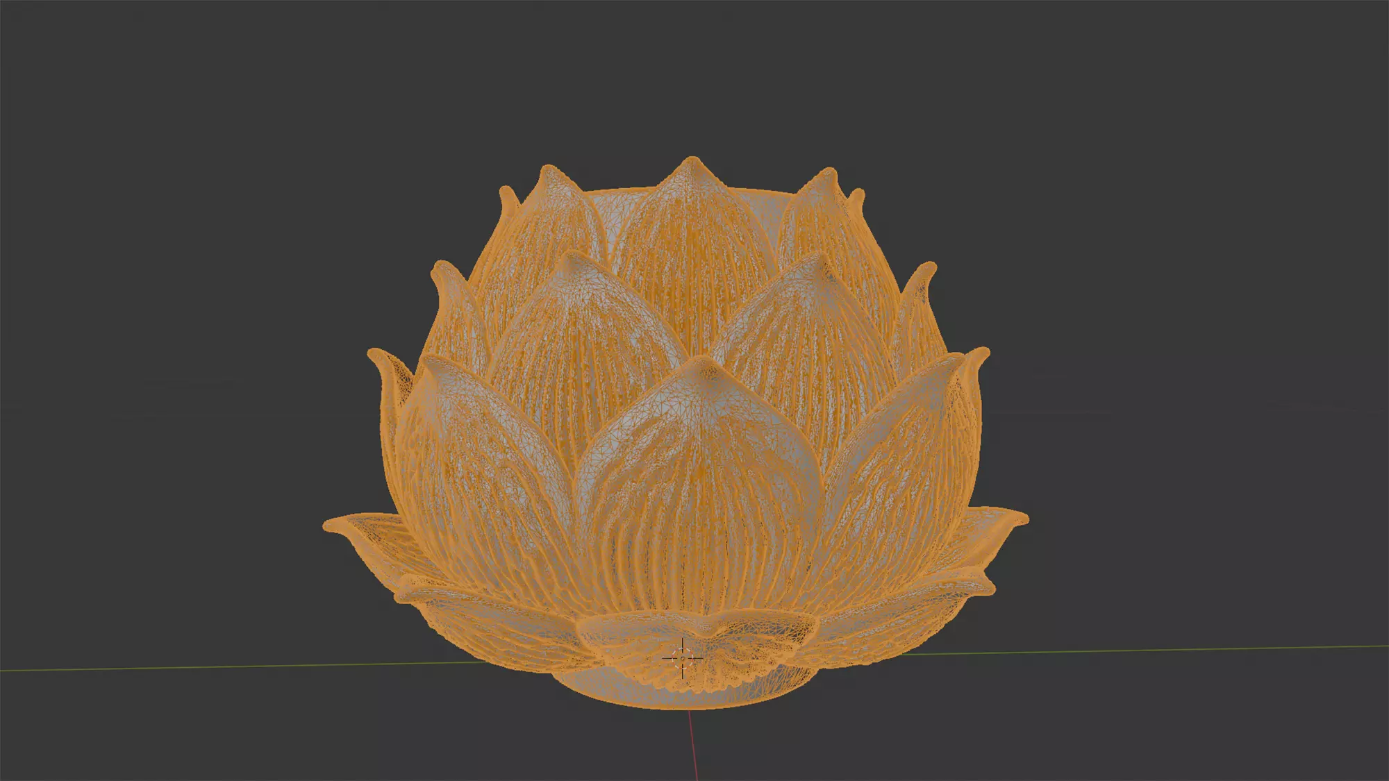 Lotus Flower Lamp Base 3D Print Model 3D print model_7