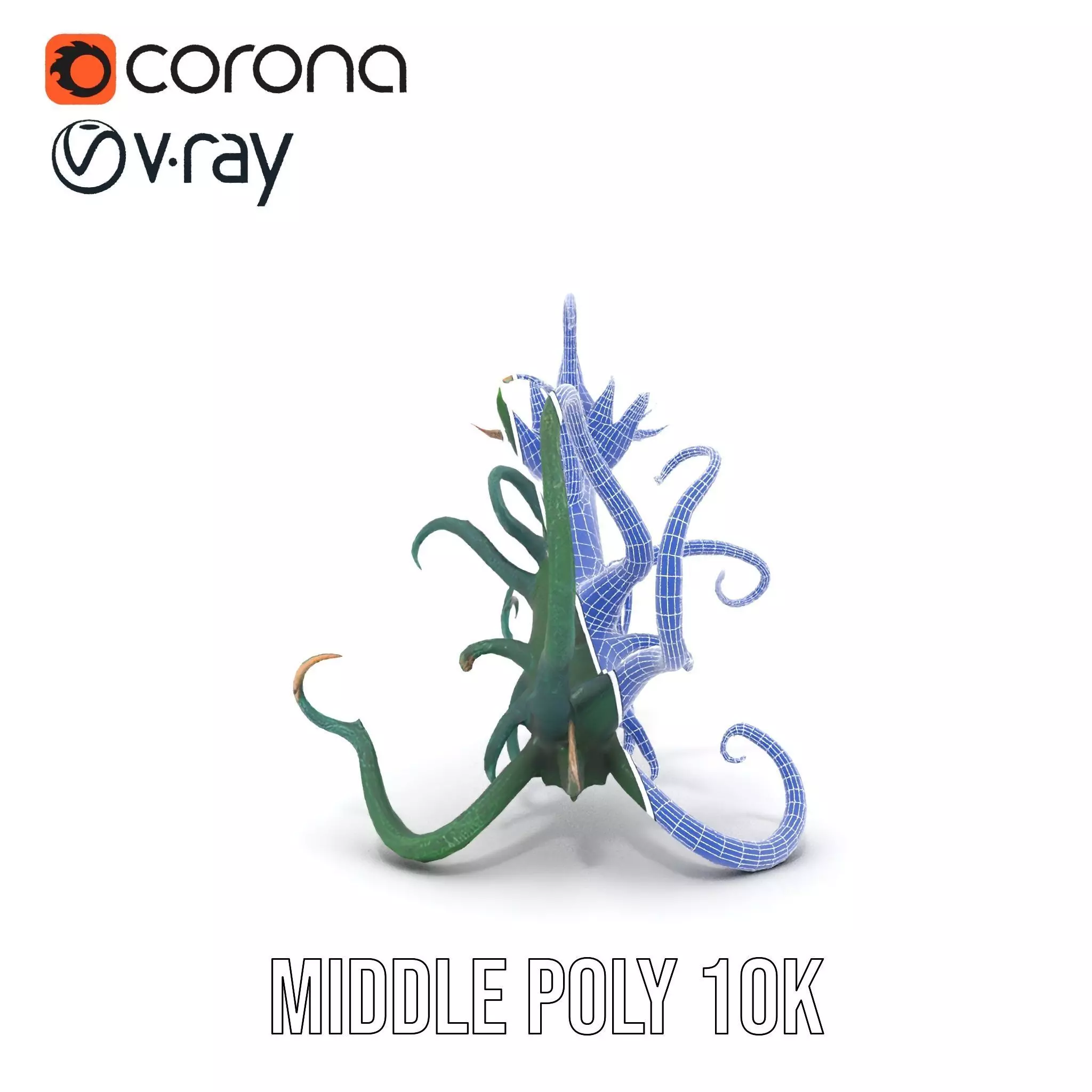 Twisted Emerald Thorns model pack Low-poly 3D model_30