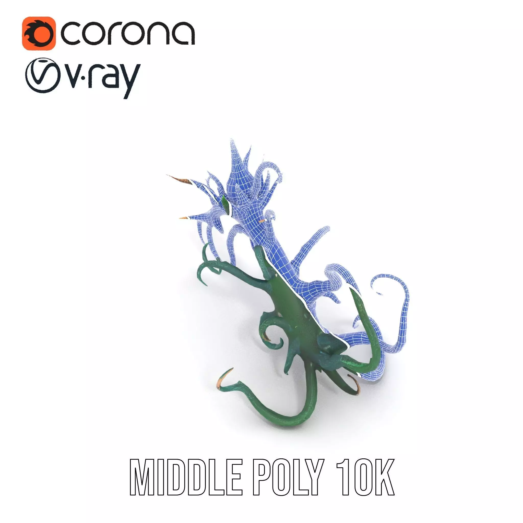 Twisted Emerald Thorns model pack Low-poly 3D model_22