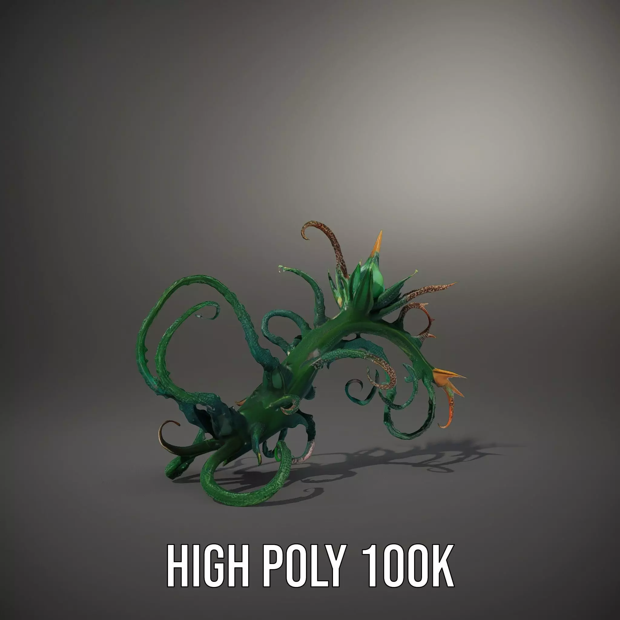 Twisted Emerald Thorns model pack Low-poly 3D model_10