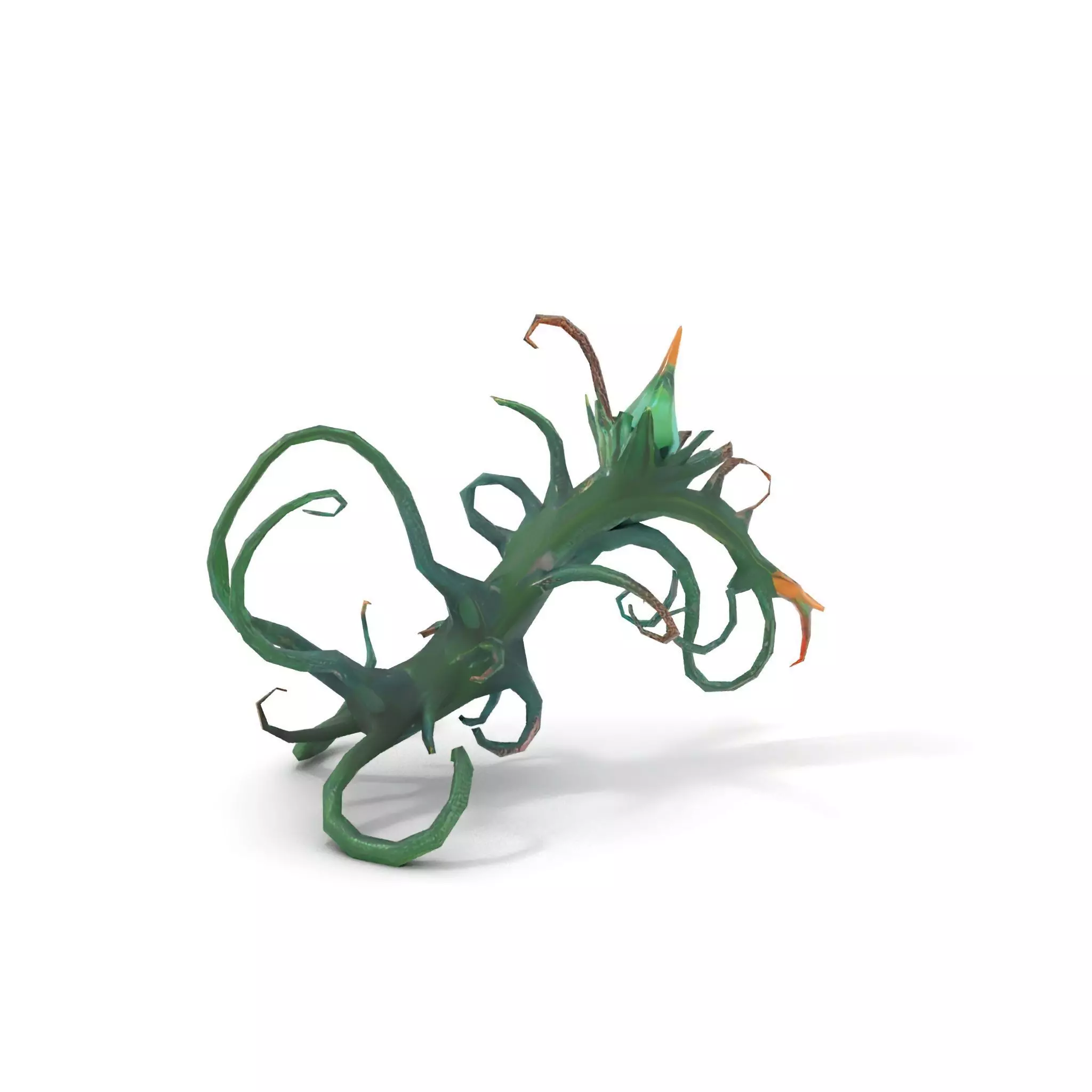 Twisted Emerald Thorns model pack Low-poly 3D model_9