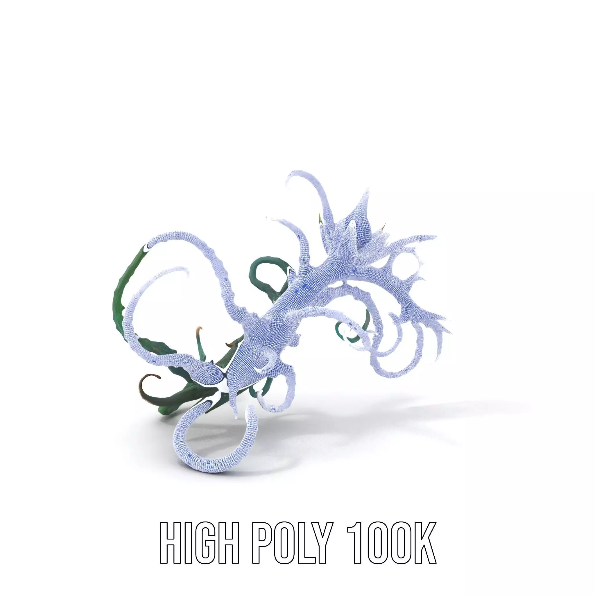 Twisted Emerald Thorns model pack Low-poly 3D model_4