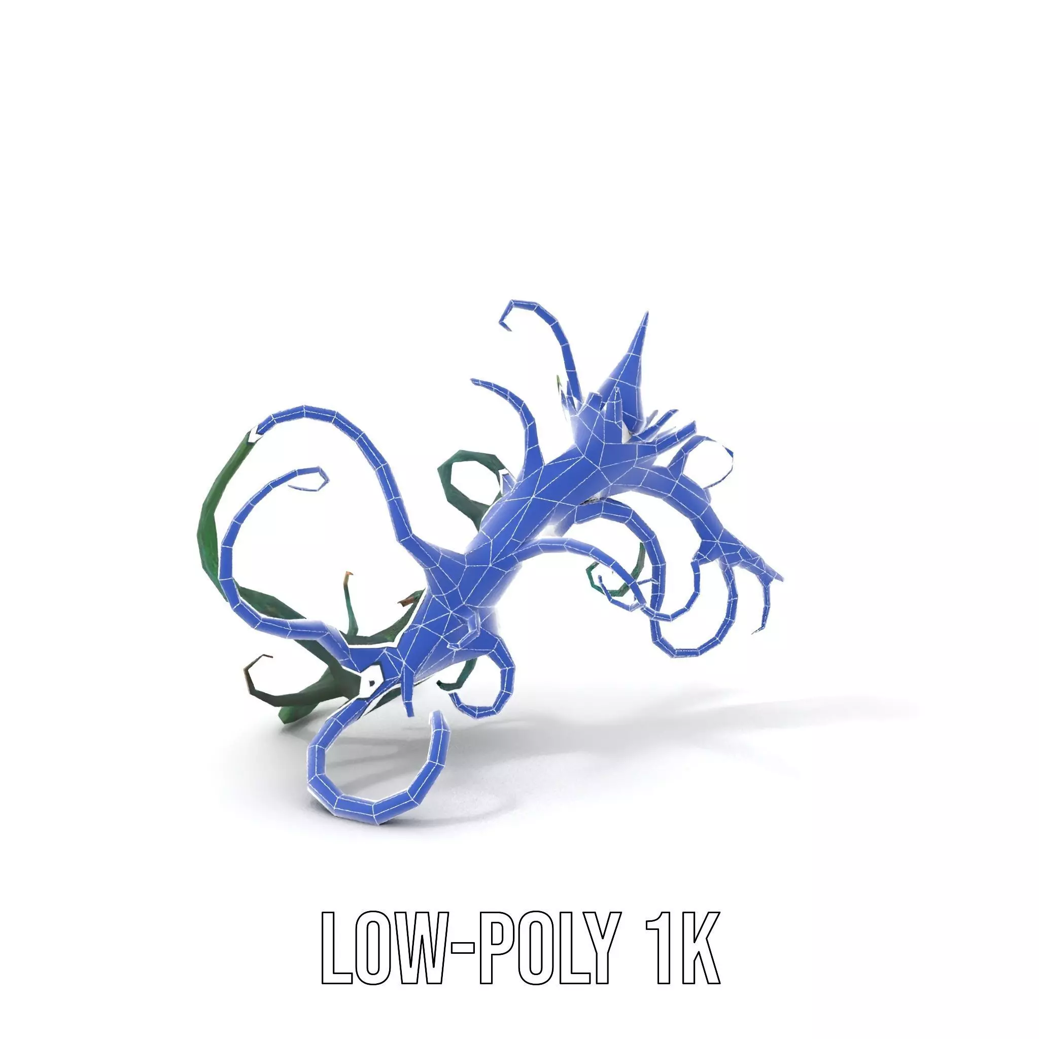 Twisted Emerald Thorns model pack Low-poly 3D model_14