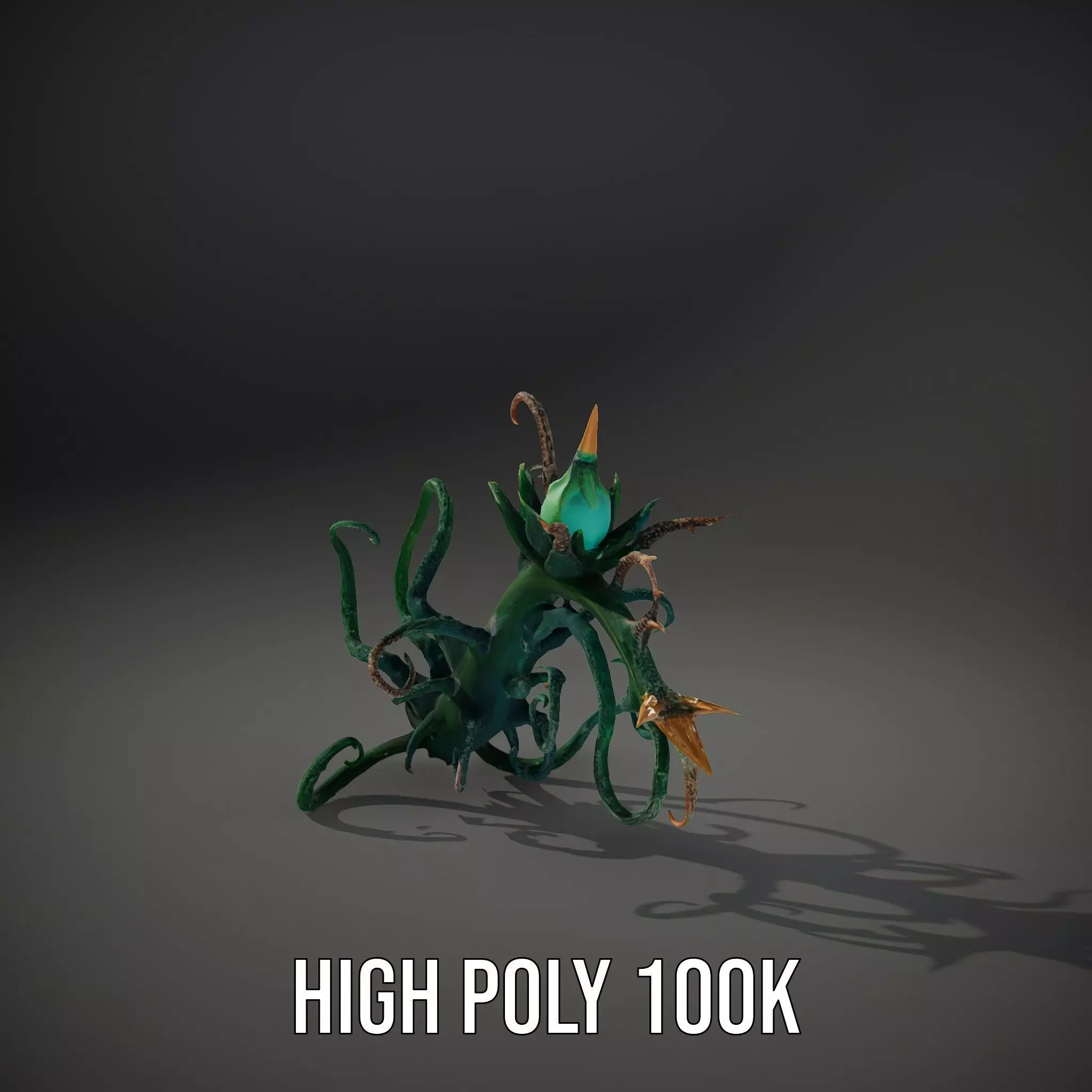 Twisted Emerald Thorns model pack Low-poly 3D model_8