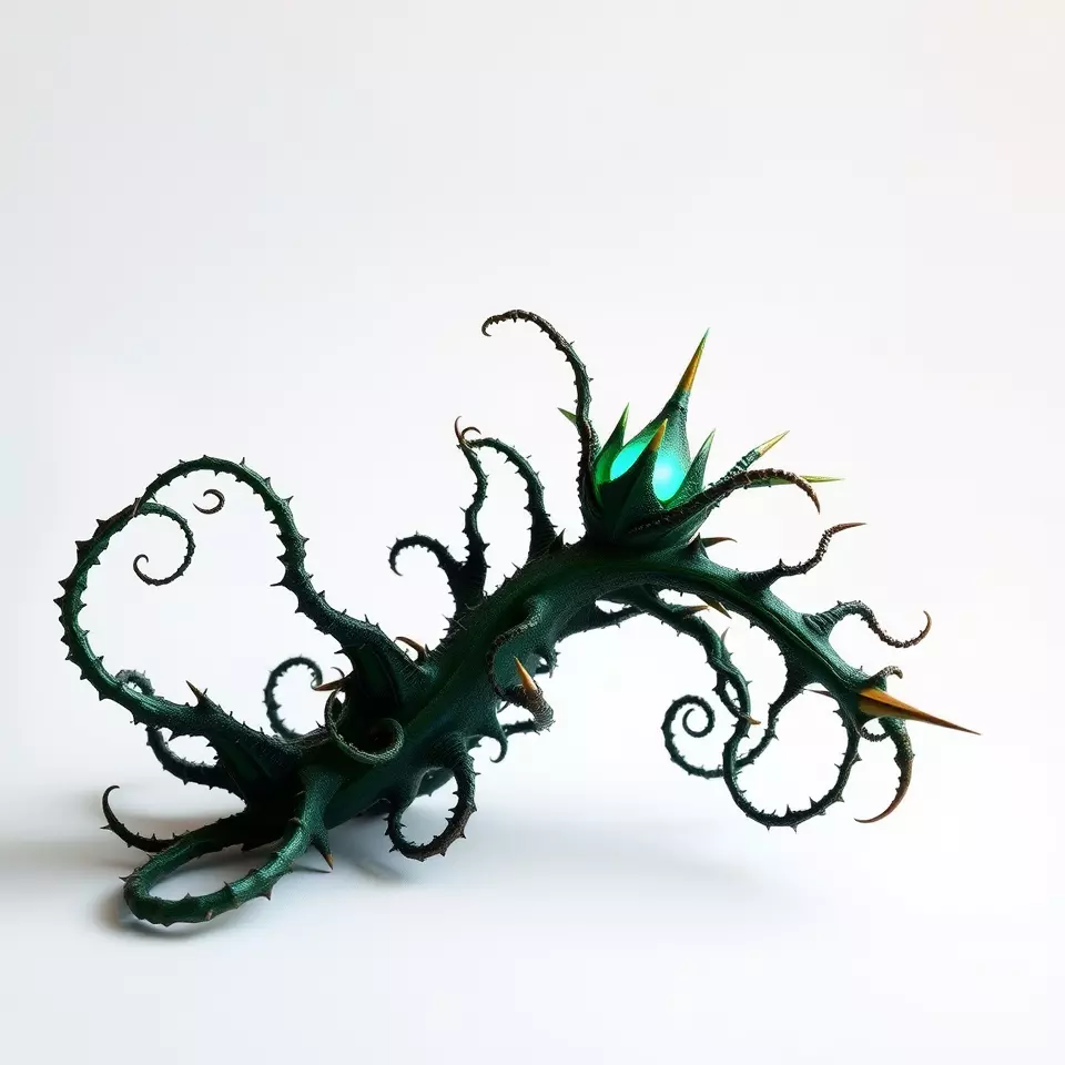 Twisted Emerald Thorns model pack Low-poly 3D model_2