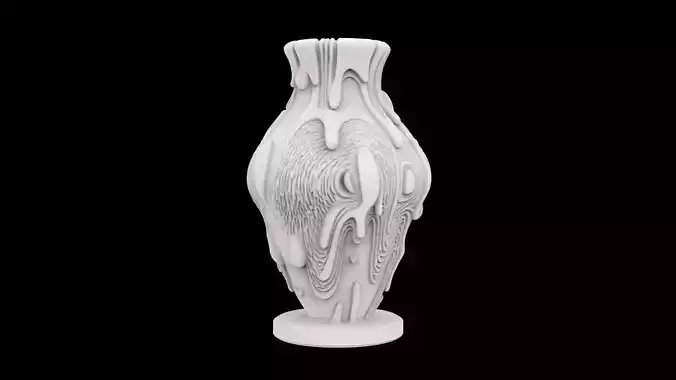 Melting Vase 3D Print Model 3D print model