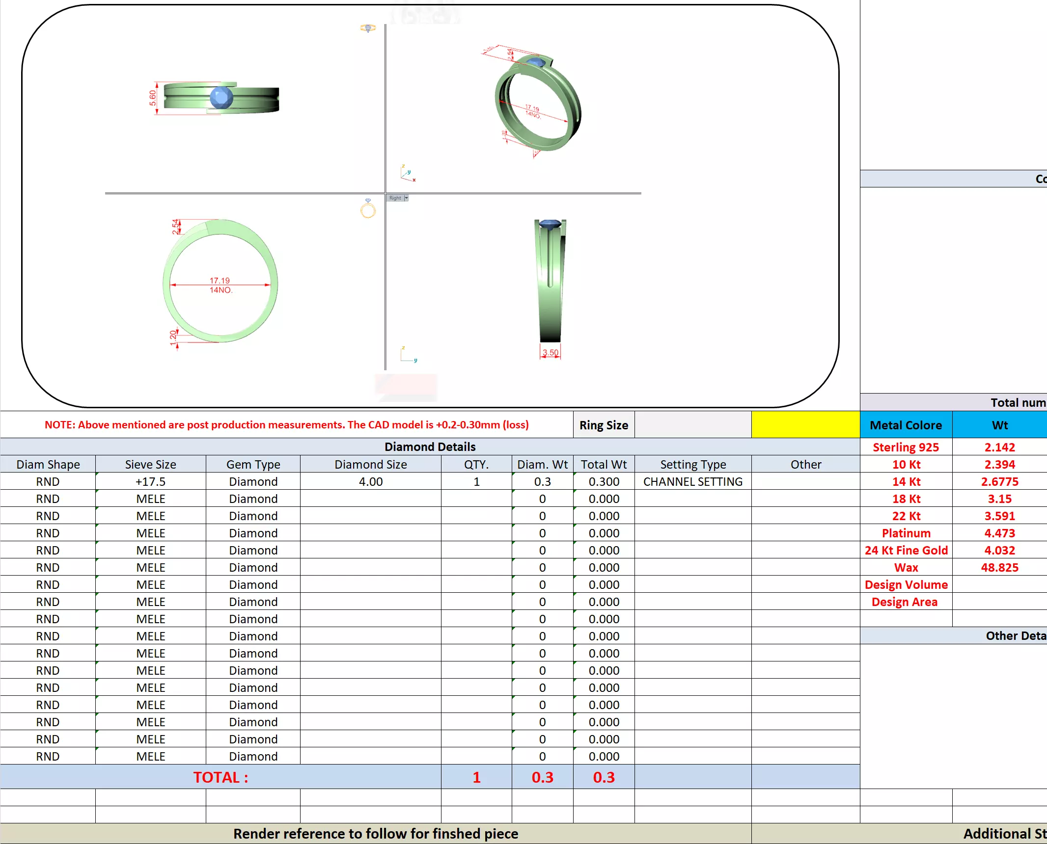 4mm Solitaire Round Cut Tension Set Wedding Ring 3DM STL Video 3D print model_13