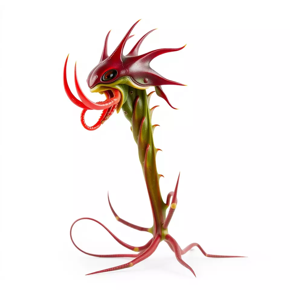 Spiky Crimson Creature model pack Low-poly 3D model_3