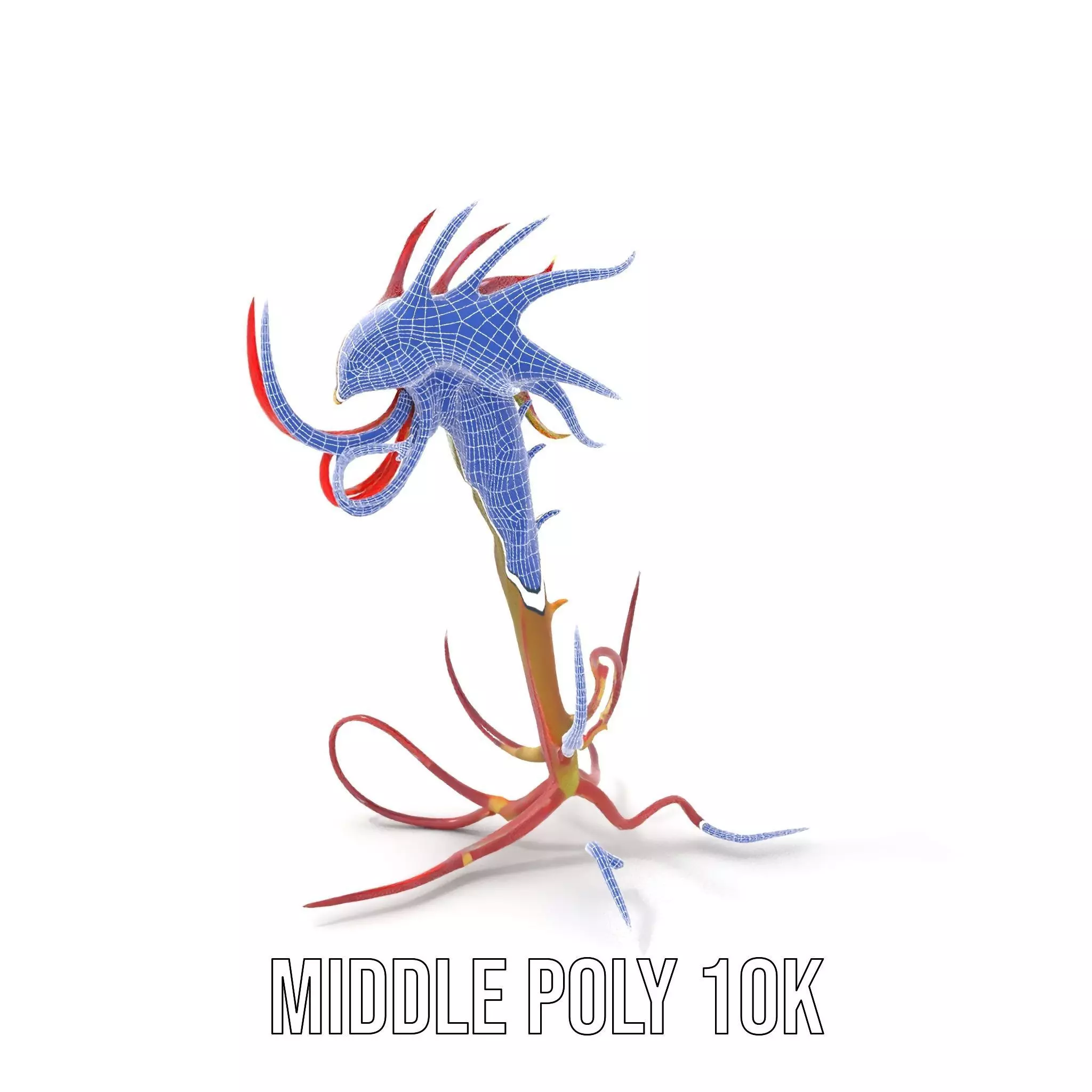 Spiky Crimson Creature model pack Low-poly 3D model_22