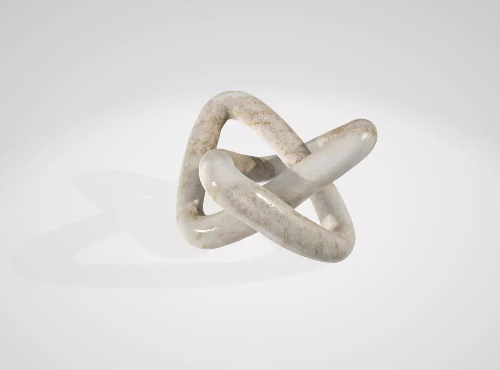 Creative Co Op Modern Decorative Marble Knot Low-poly 3D model