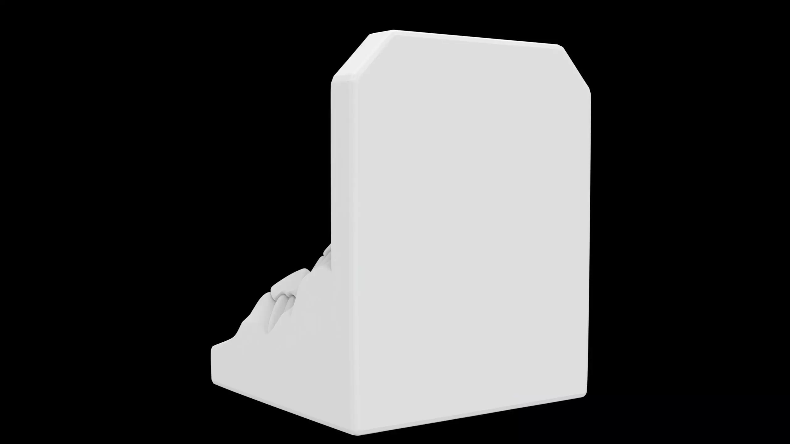 Mountain Peak Bookend Book Support 3D print model_3